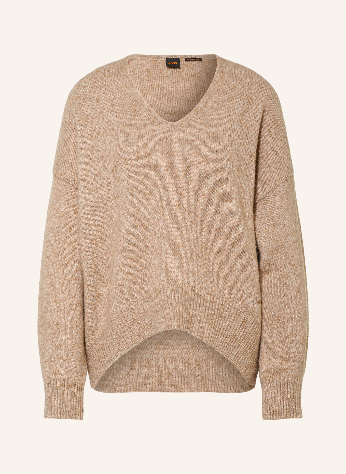 BOSS Sweater with alpaca: CAMEL