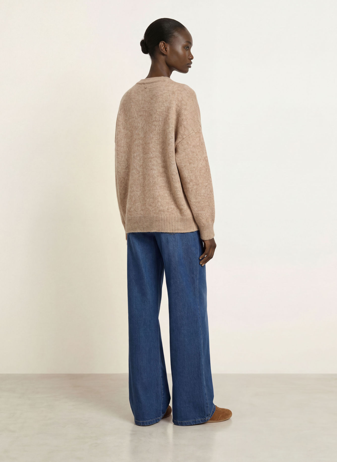 BOSS Sweater with alpaca: CAMEL