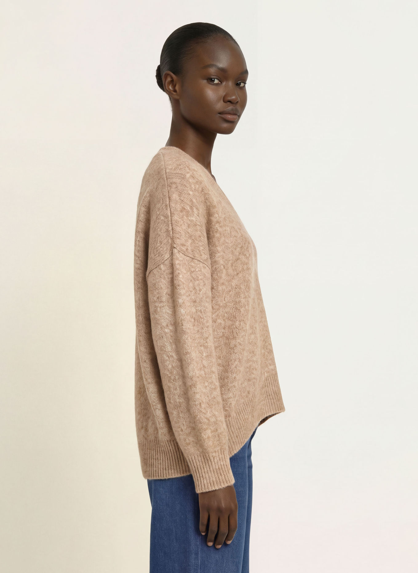 BOSS Sweater with alpaca: CAMEL