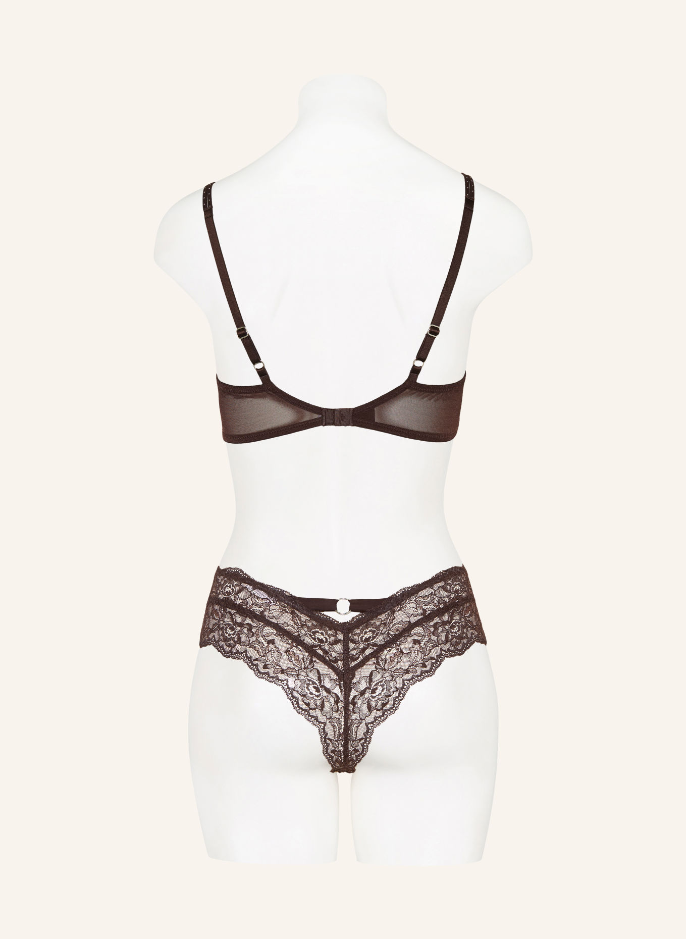 MARIE JO String MUSEA mit Pailletten: DUNKELBRAUN