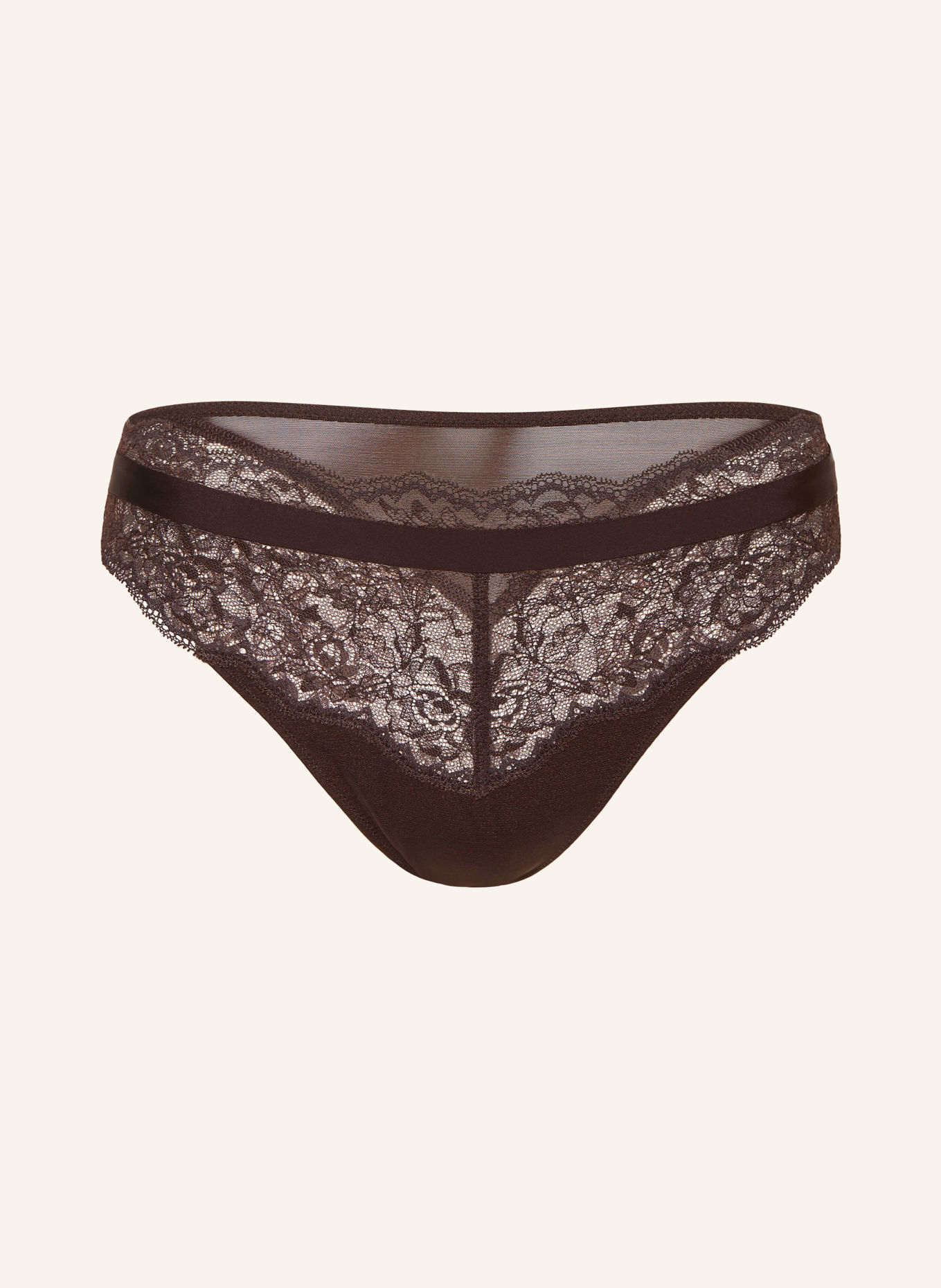 MARIE JO Slip MUSEA mit Paillettenbesatz: DUNKELBRAUN