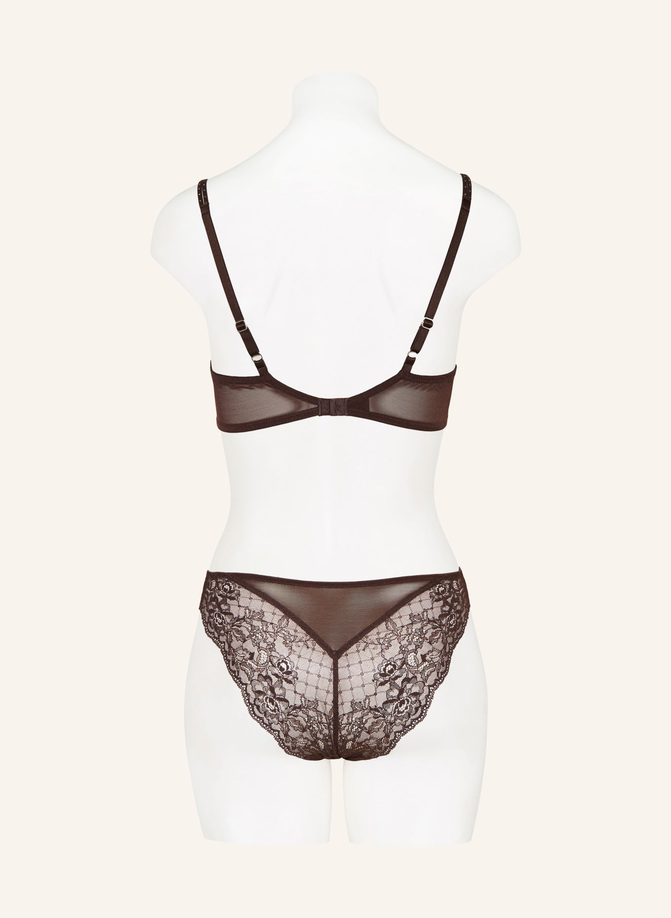 MARIE JO Slip MUSEA mit Paillettenbesatz: DUNKELBRAUN
