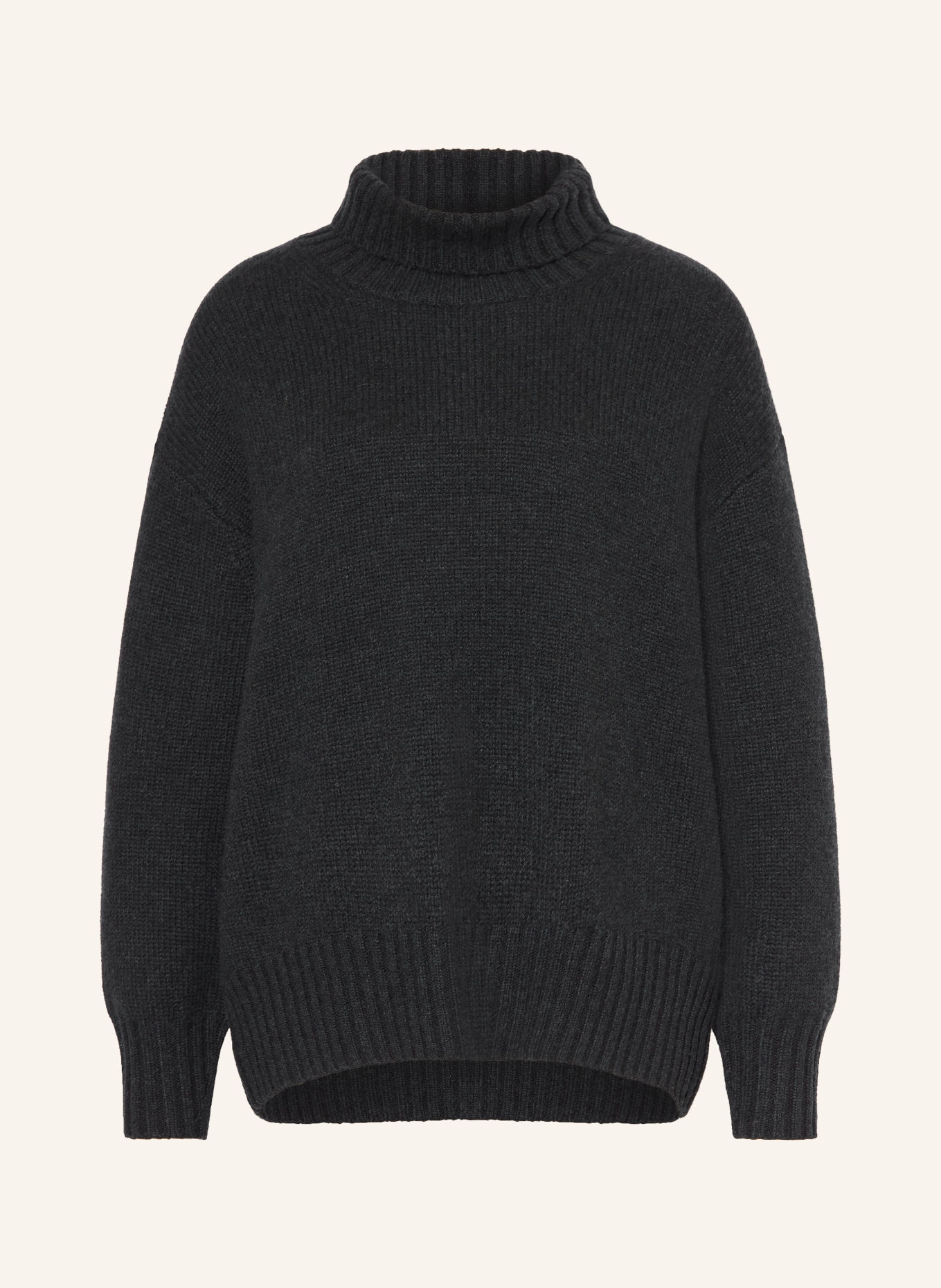 FTC CASHMERE Turtleneck sweater in cashmere: DARK GRAY