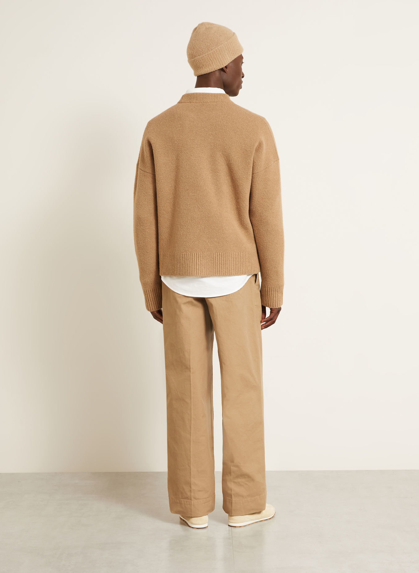 Ami Paris Sweater with alpaca: CAMEL / CREAM