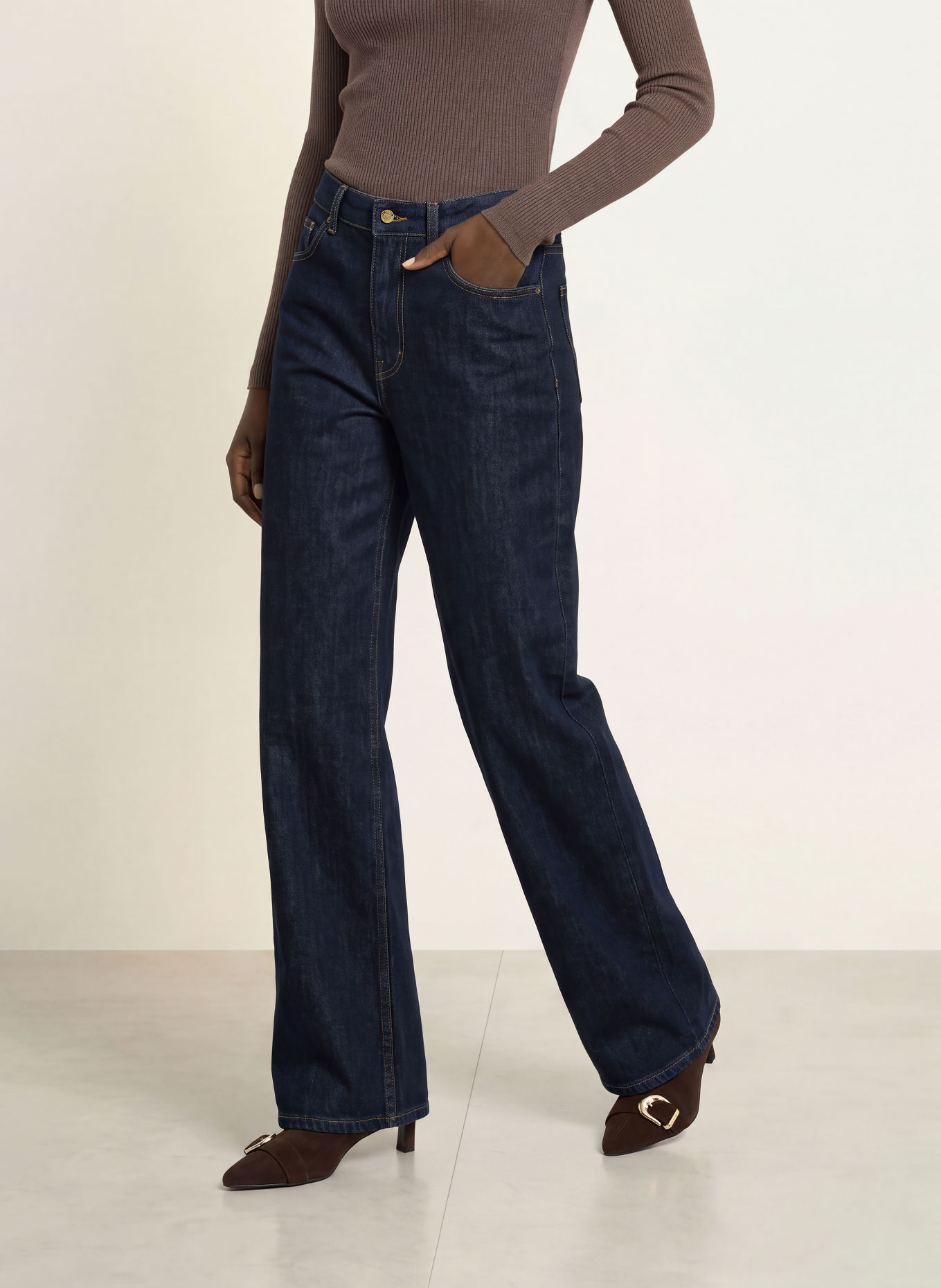 FRAME Straight jeans LE SLIM PALAZZO: RINS RINSE
