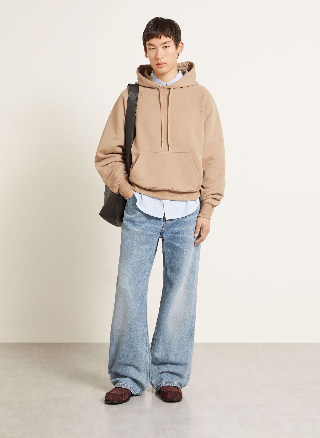 AMI PARIS Hoodie: BEIGE