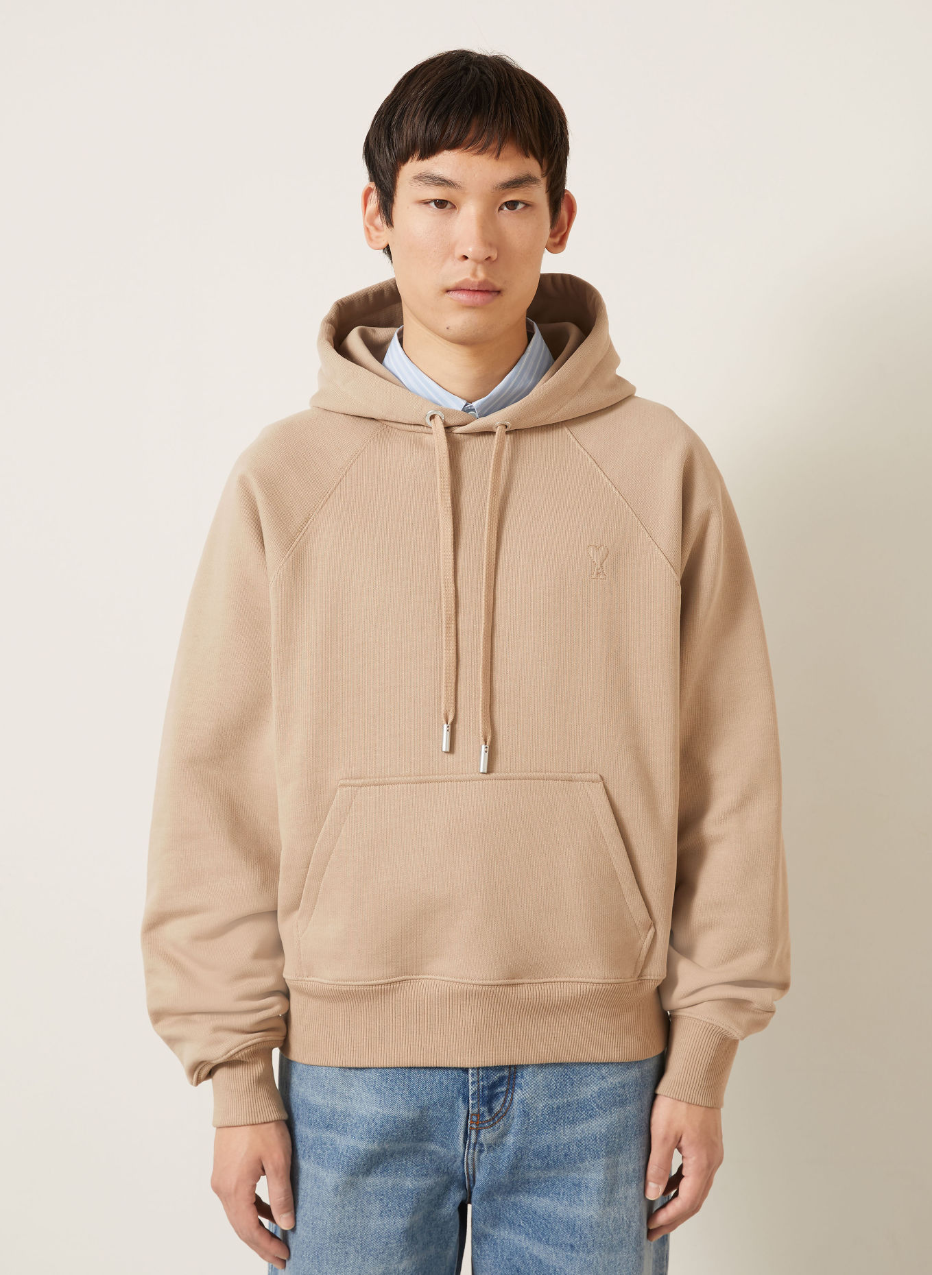 AMI PARIS Hoodie: BEIGE