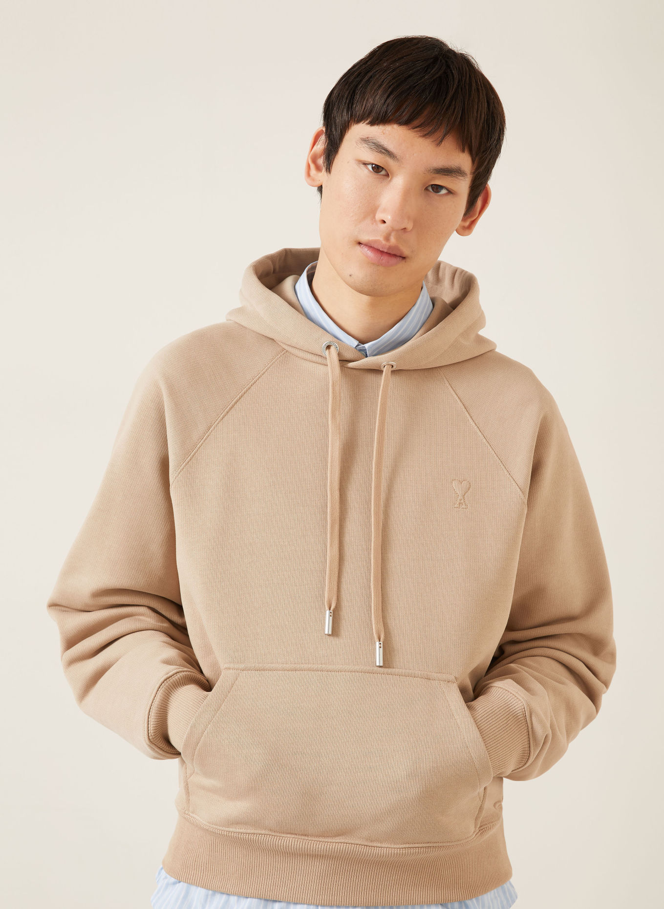 AMI PARIS Hoodie: BEIGE