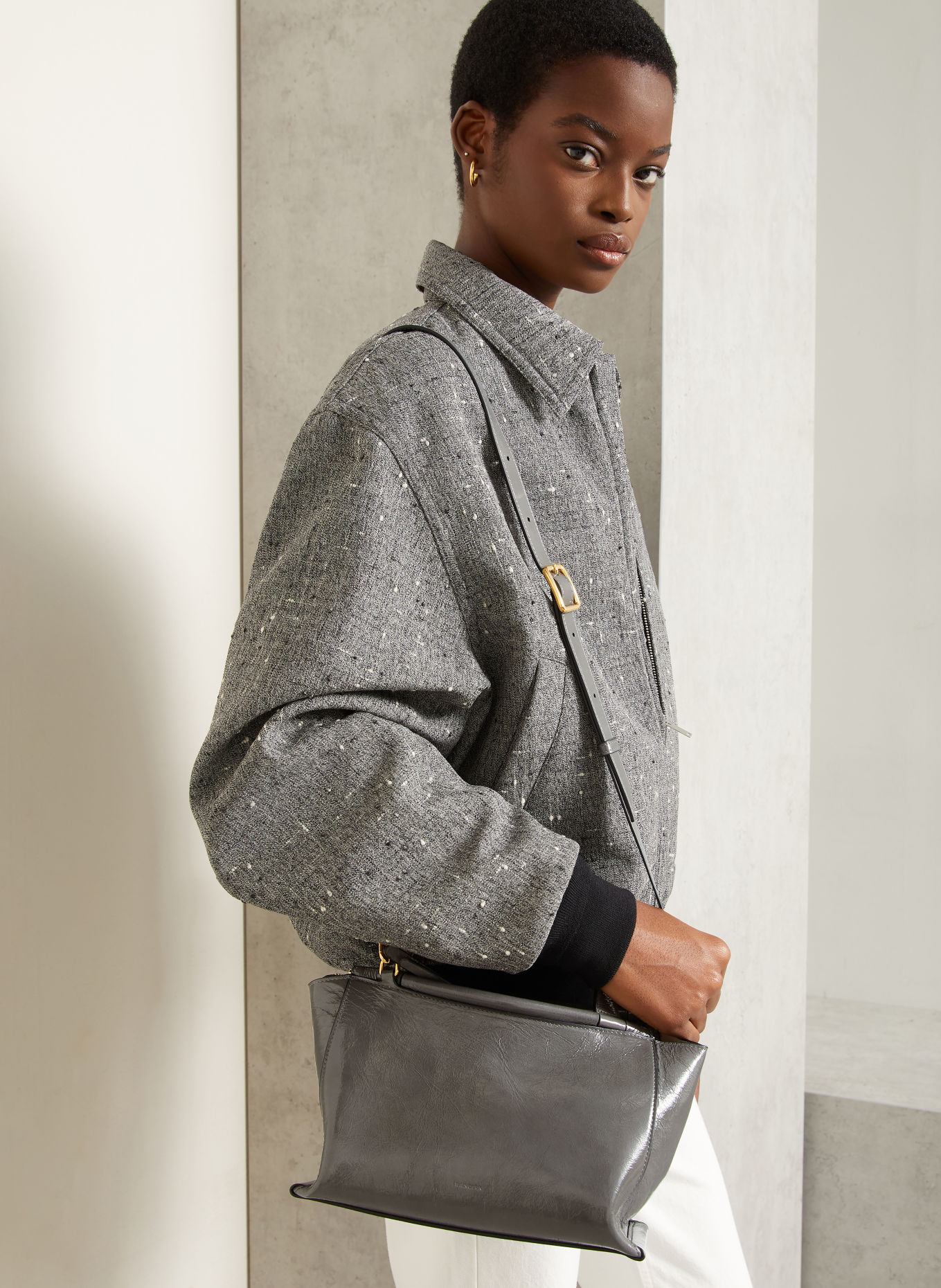WANDLER Crossbody bag IDA: GRAY / GOLD