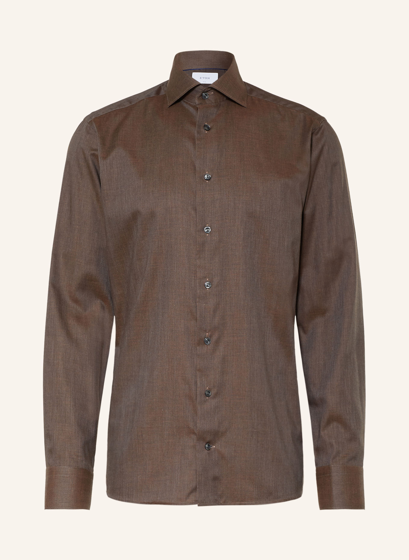 ETON Shirt slim fit: DARK BROWN