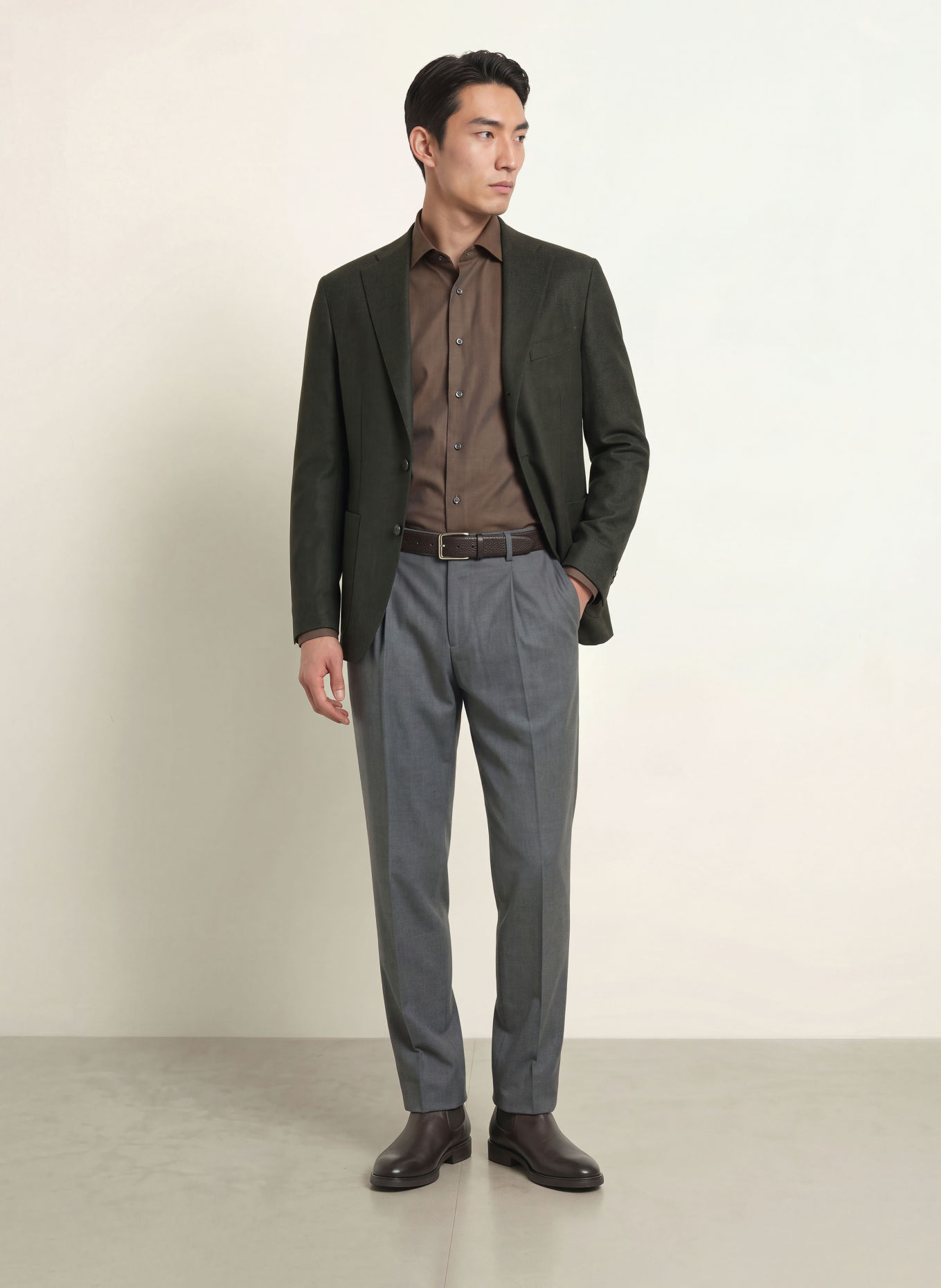 ETON Shirt slim fit: DARK BROWN