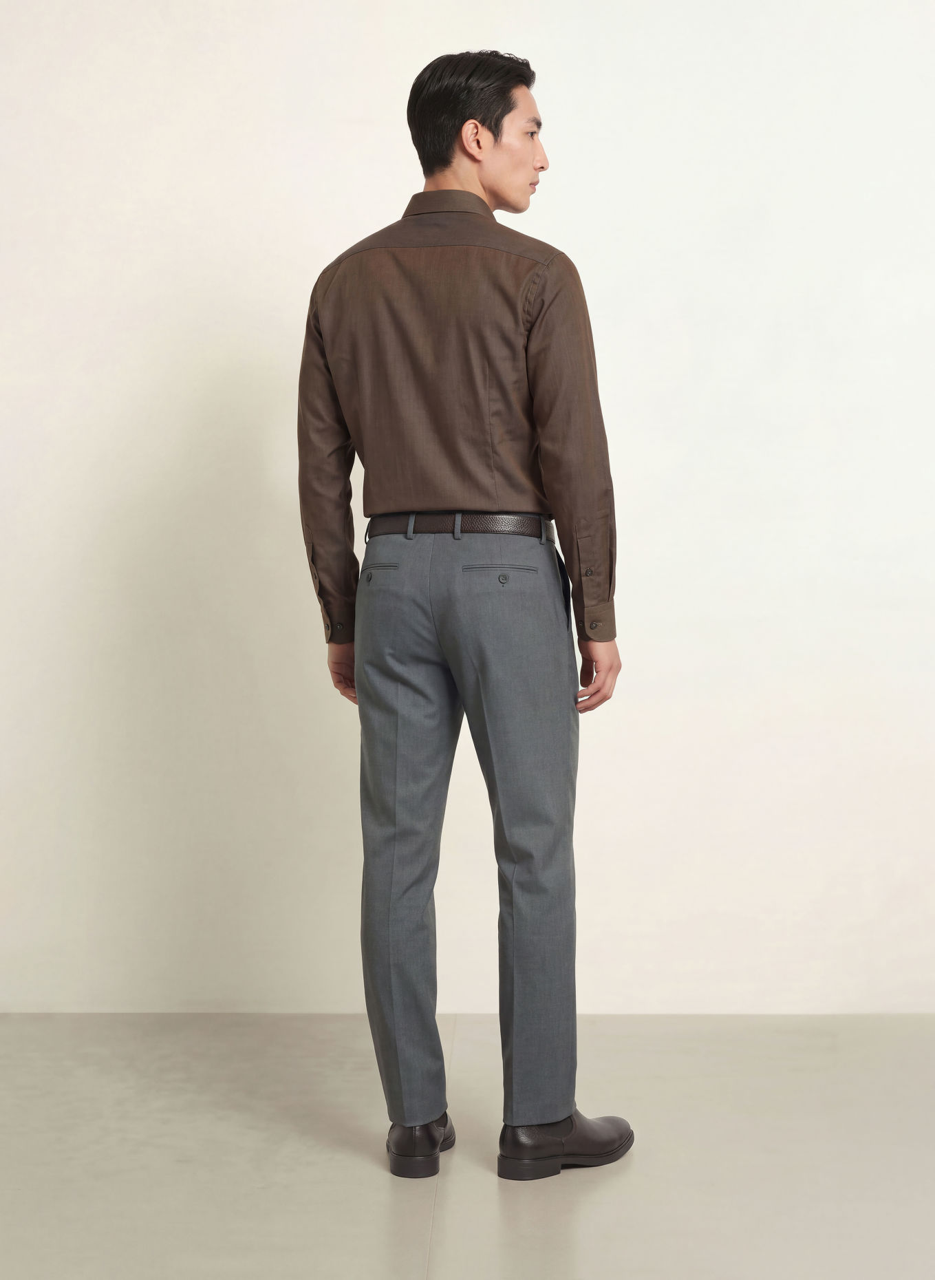 ETON Shirt slim fit: DARK BROWN