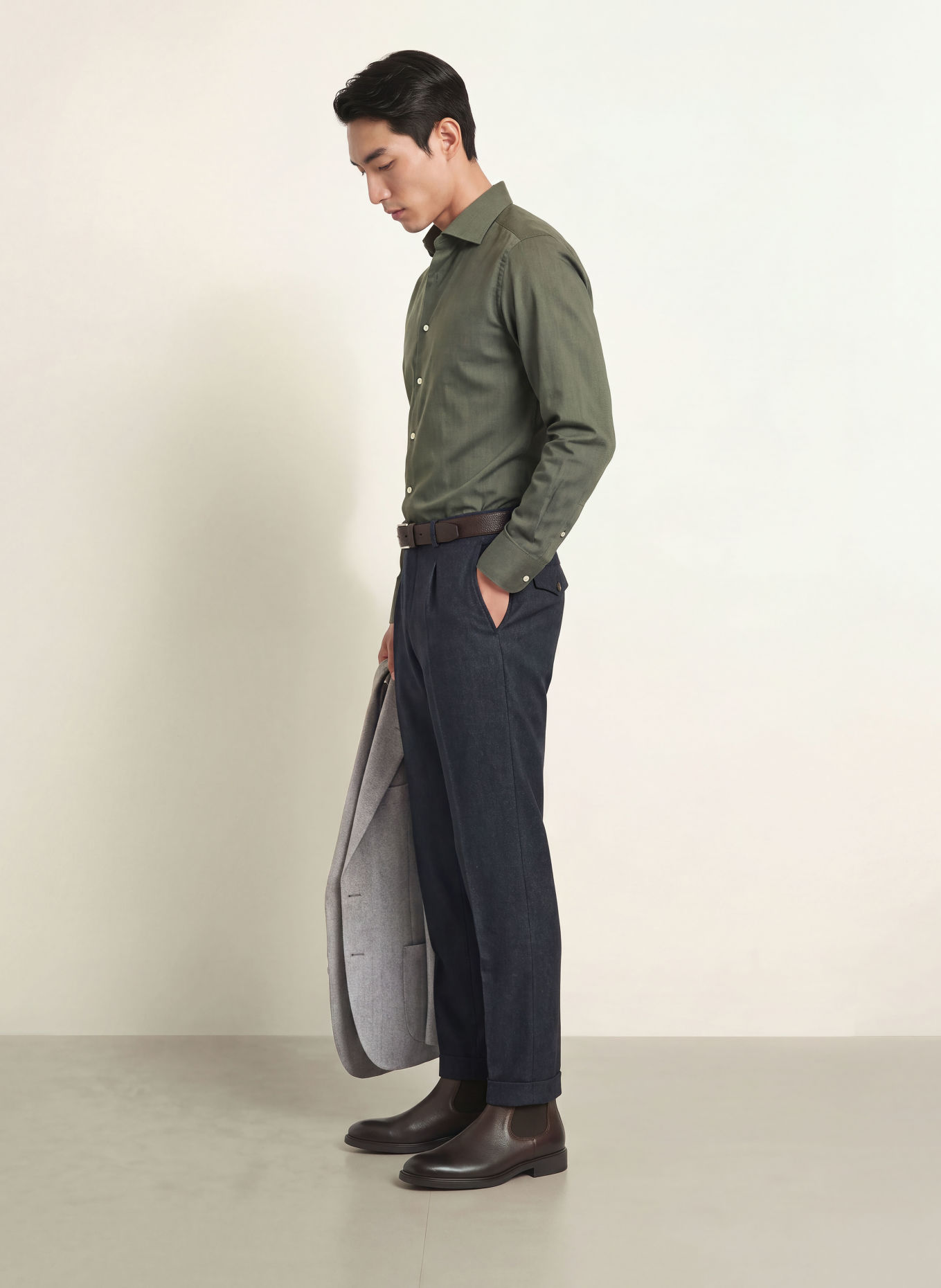 ETON Shirt slim fit: DARK GREEN