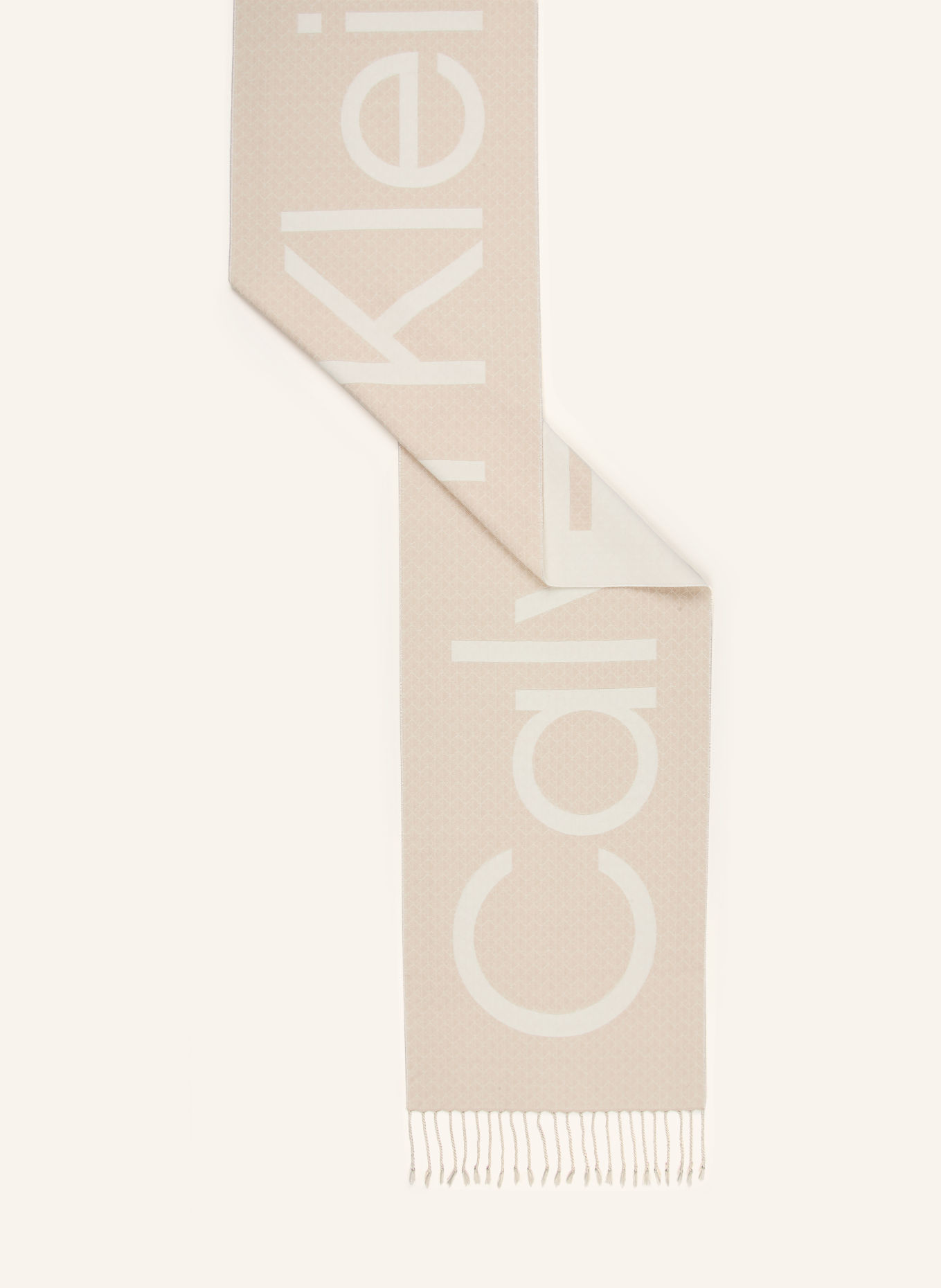 Calvin Klein Schal: HELLBRAUN / CREME