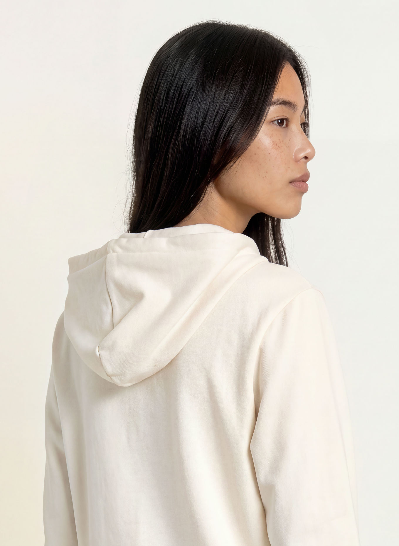 HUGO lounge sweatshirt jacket: CREAM