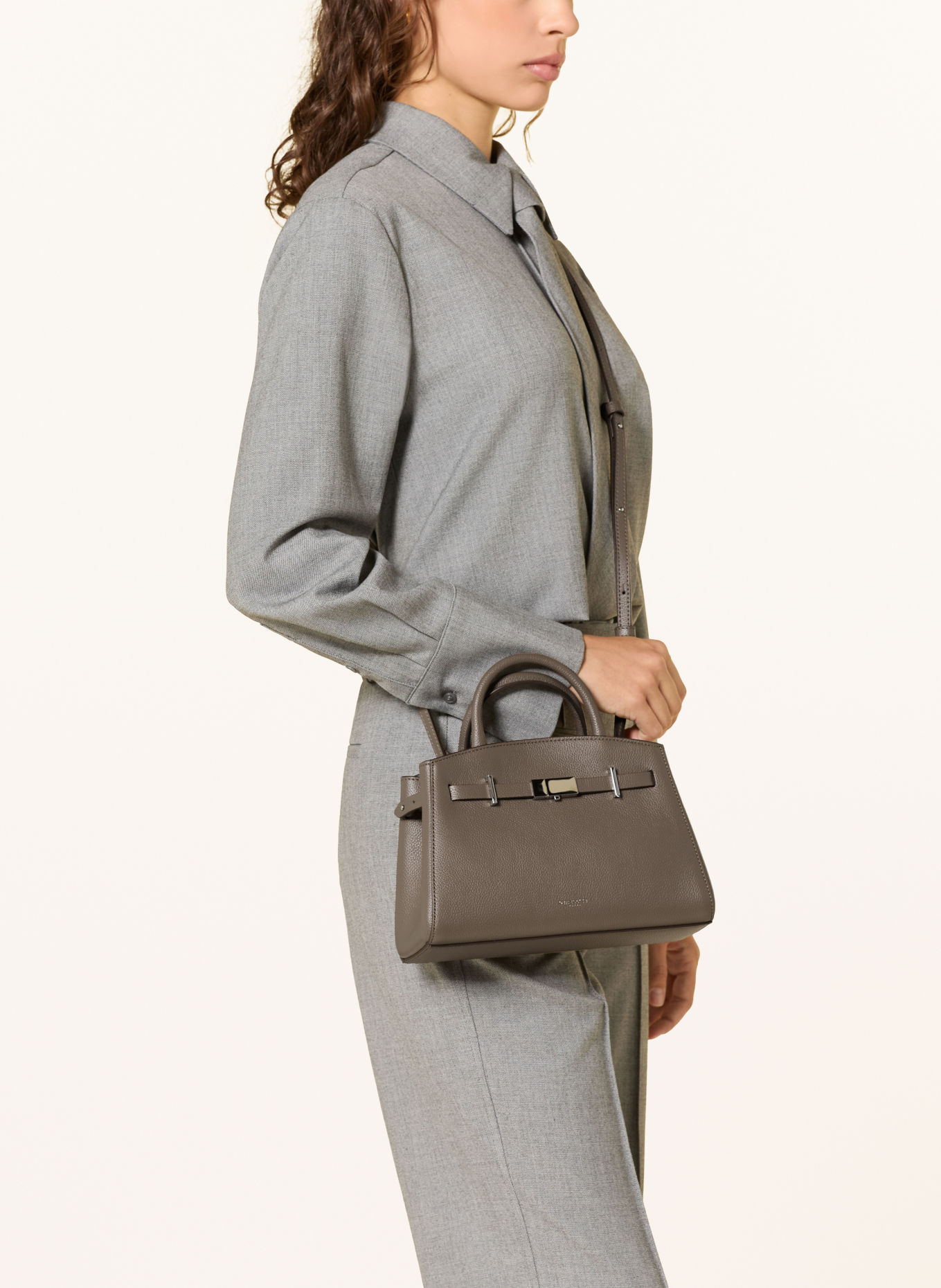 DEMELLIER THE SMALL HUDSON handbag: TAUPE