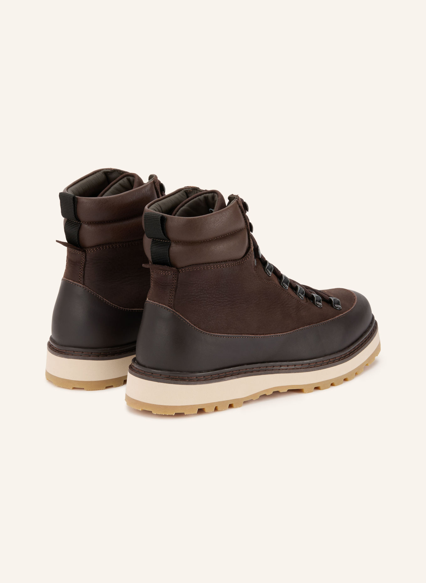 mono Lace-up boots: DARK BROWN