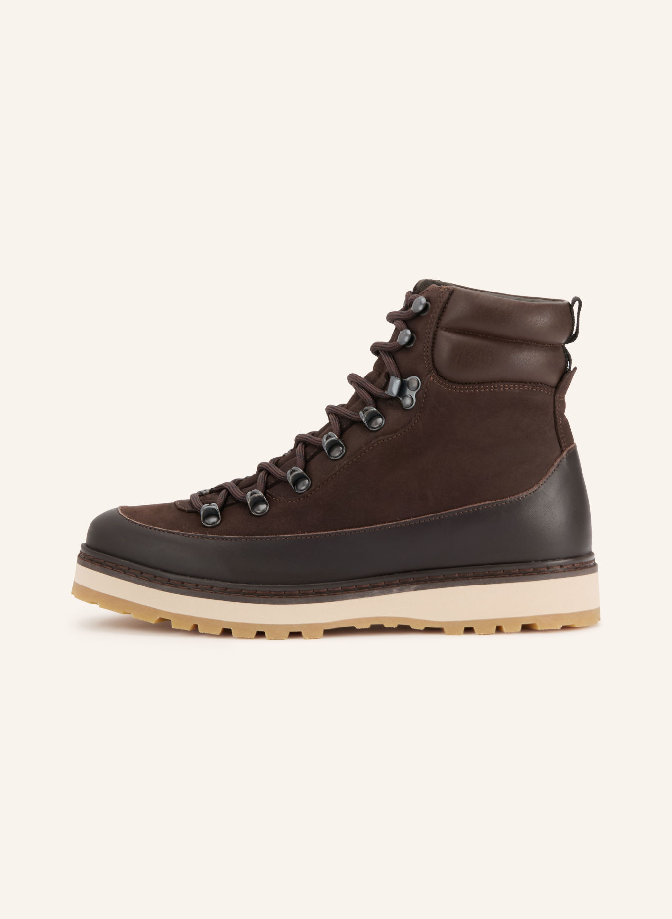 mono Lace-up boots: DARK BROWN