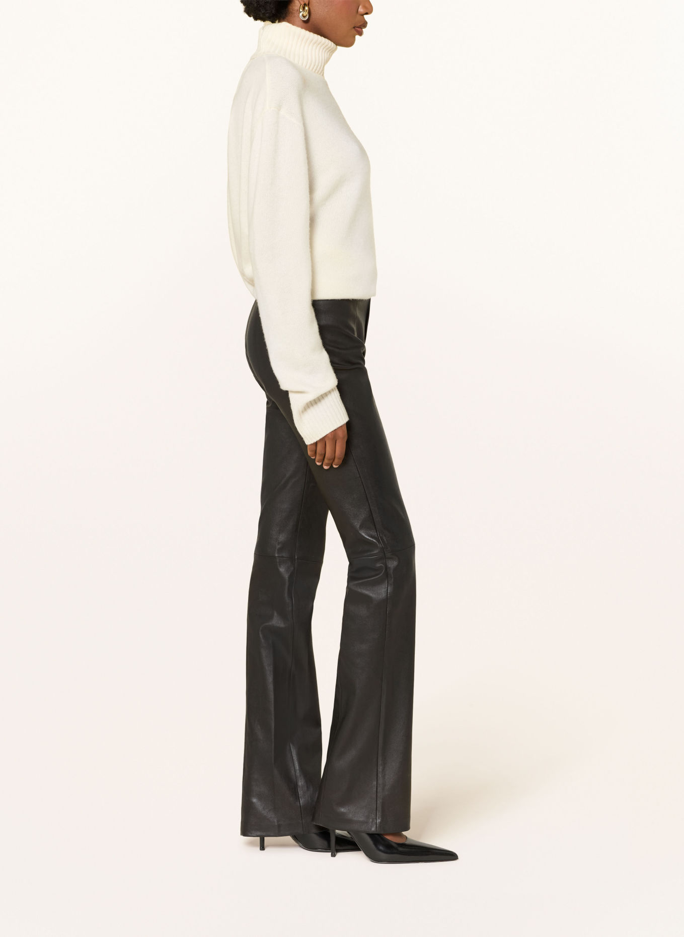 STOULS Leather pants ICHAM: BLACK