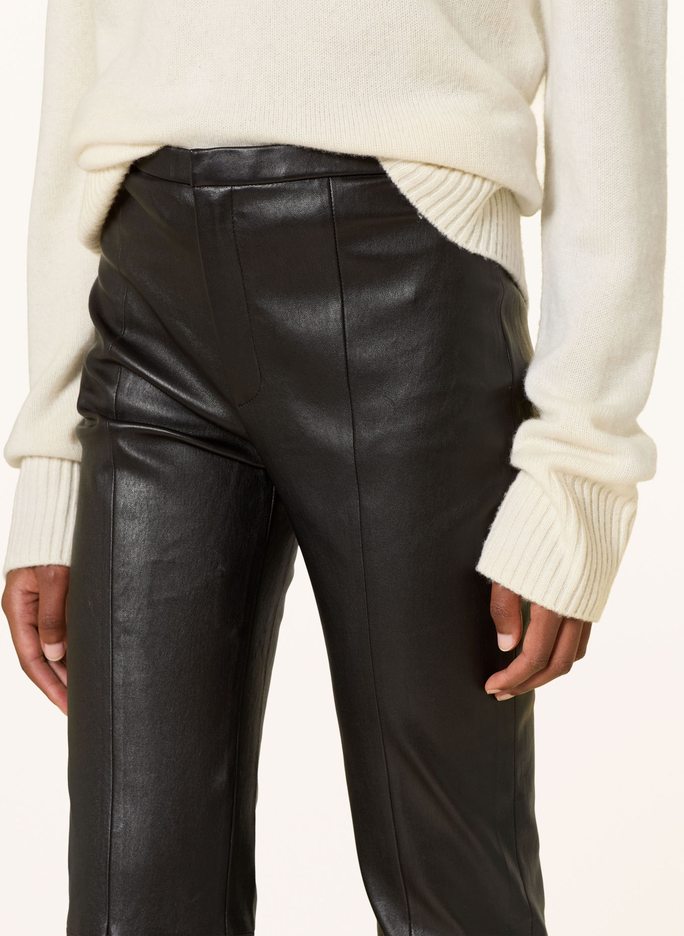 STOULS Leather pants ICHAM: BLACK