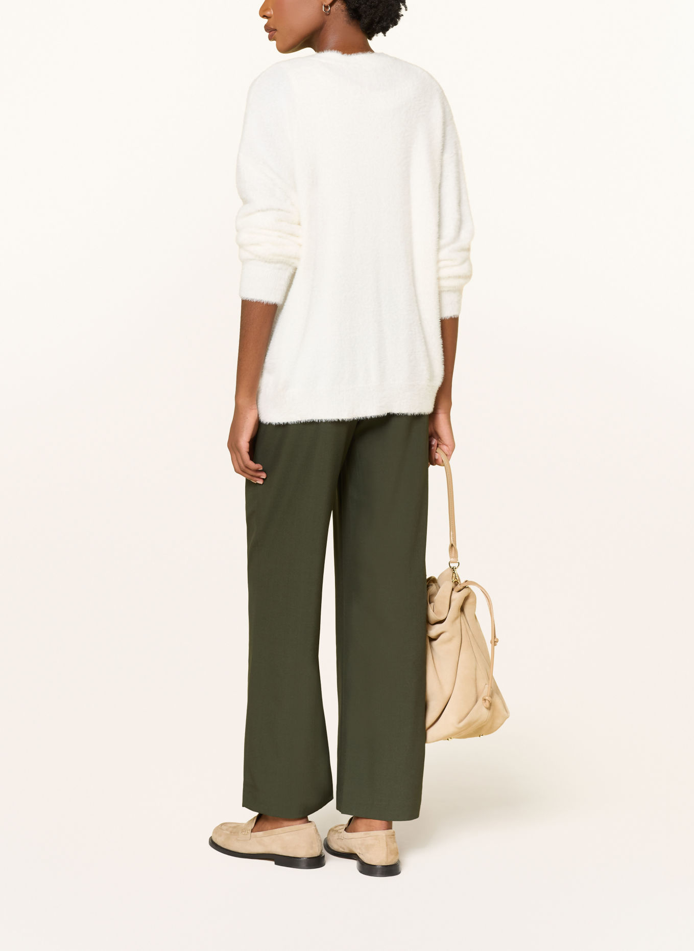 ICHI Marlene pants IHFAVA: DARK GREEN