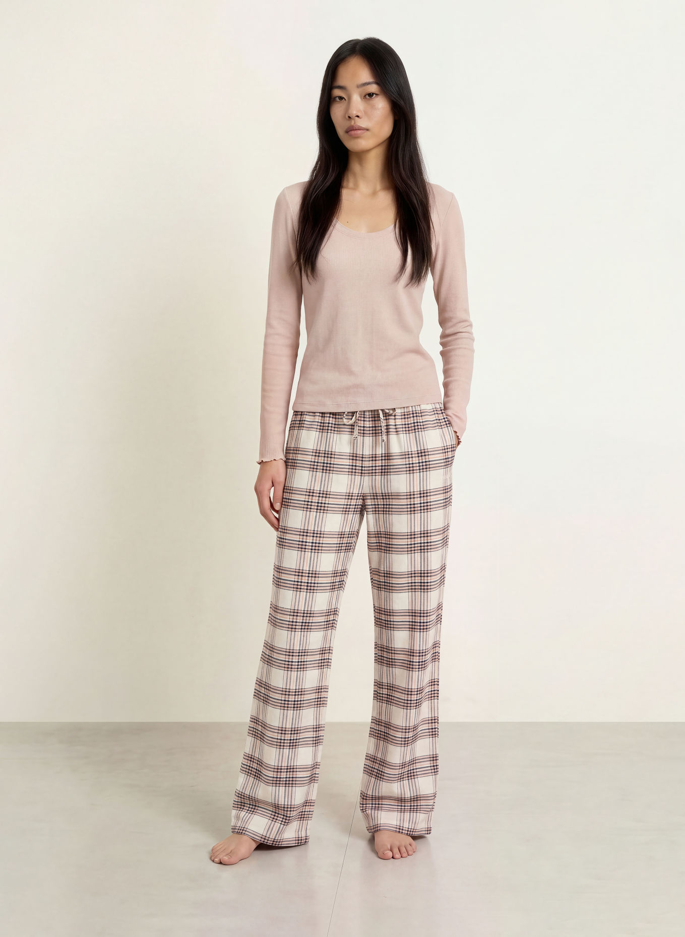 BOSS Schlafshirt COSY WAFFLE: BEIGE