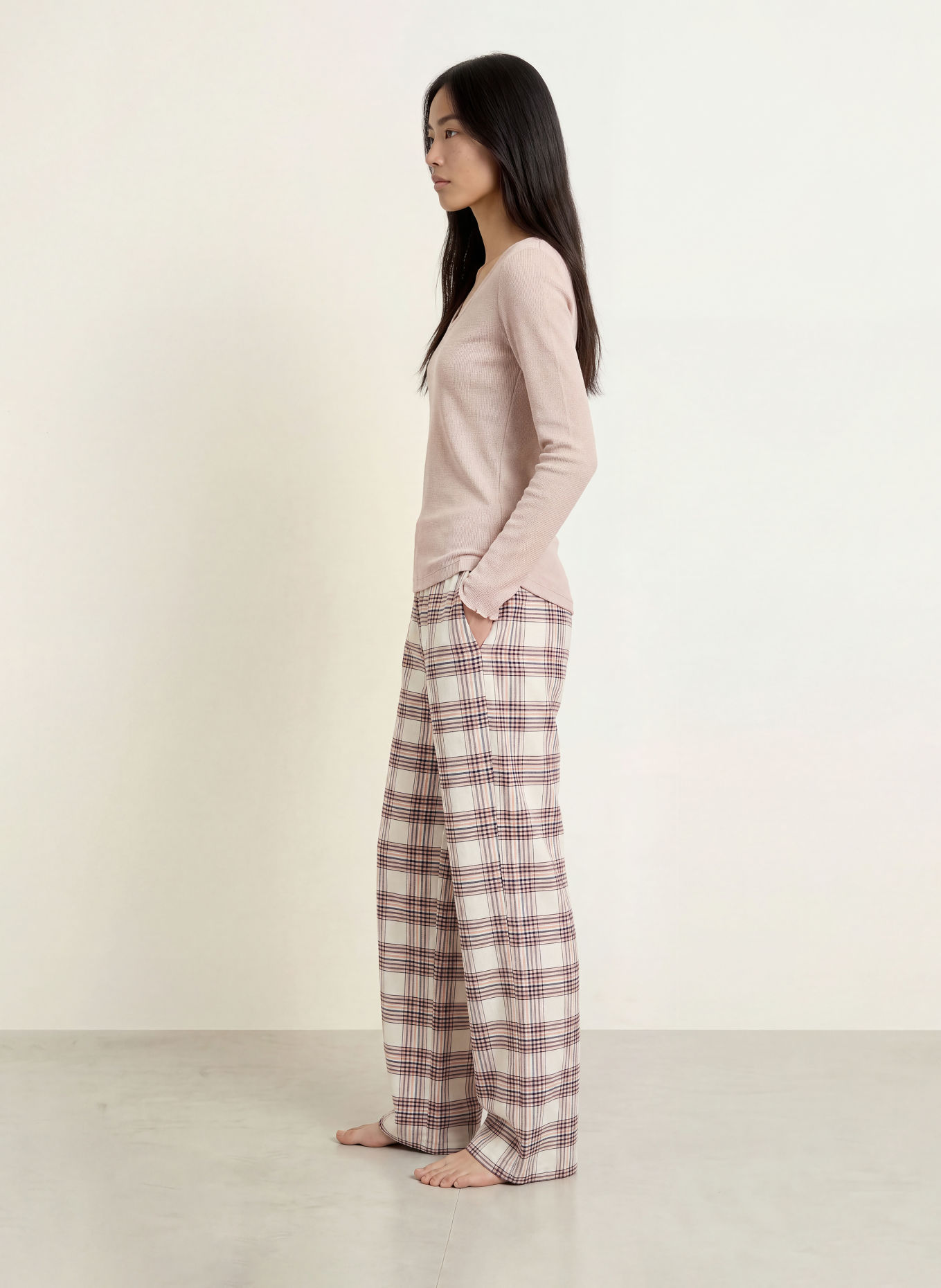 BOSS Schlafshirt COSY WAFFLE: BEIGE