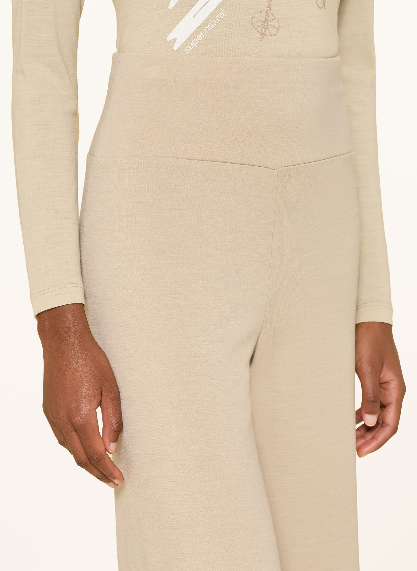 super.natural COMFY CULOTTE leggings with merino wool: BEIGE
