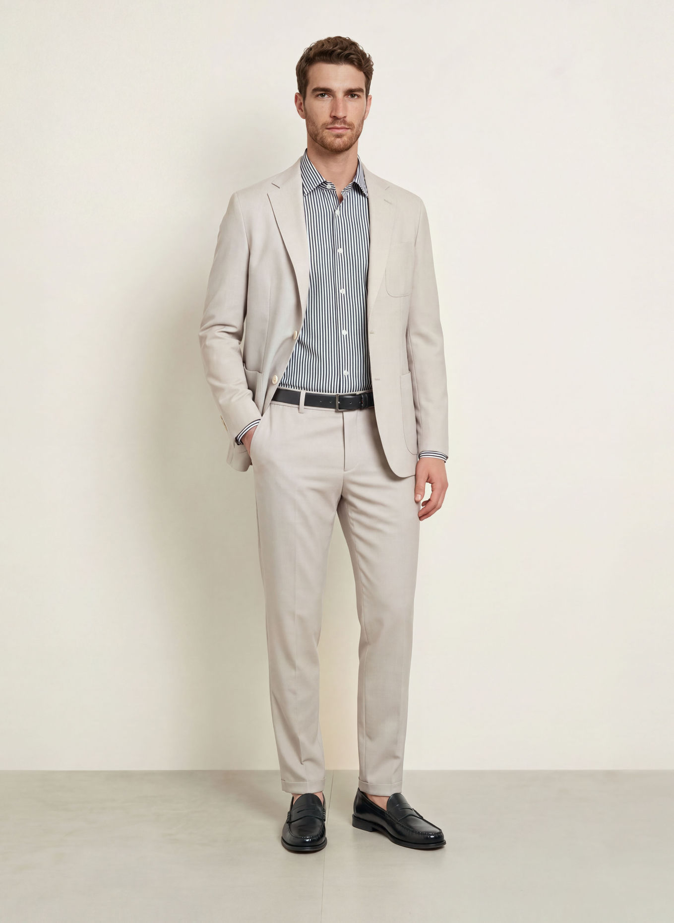 BOSS JOE Regular Fit Shirt: DARK GREEN / WHITE