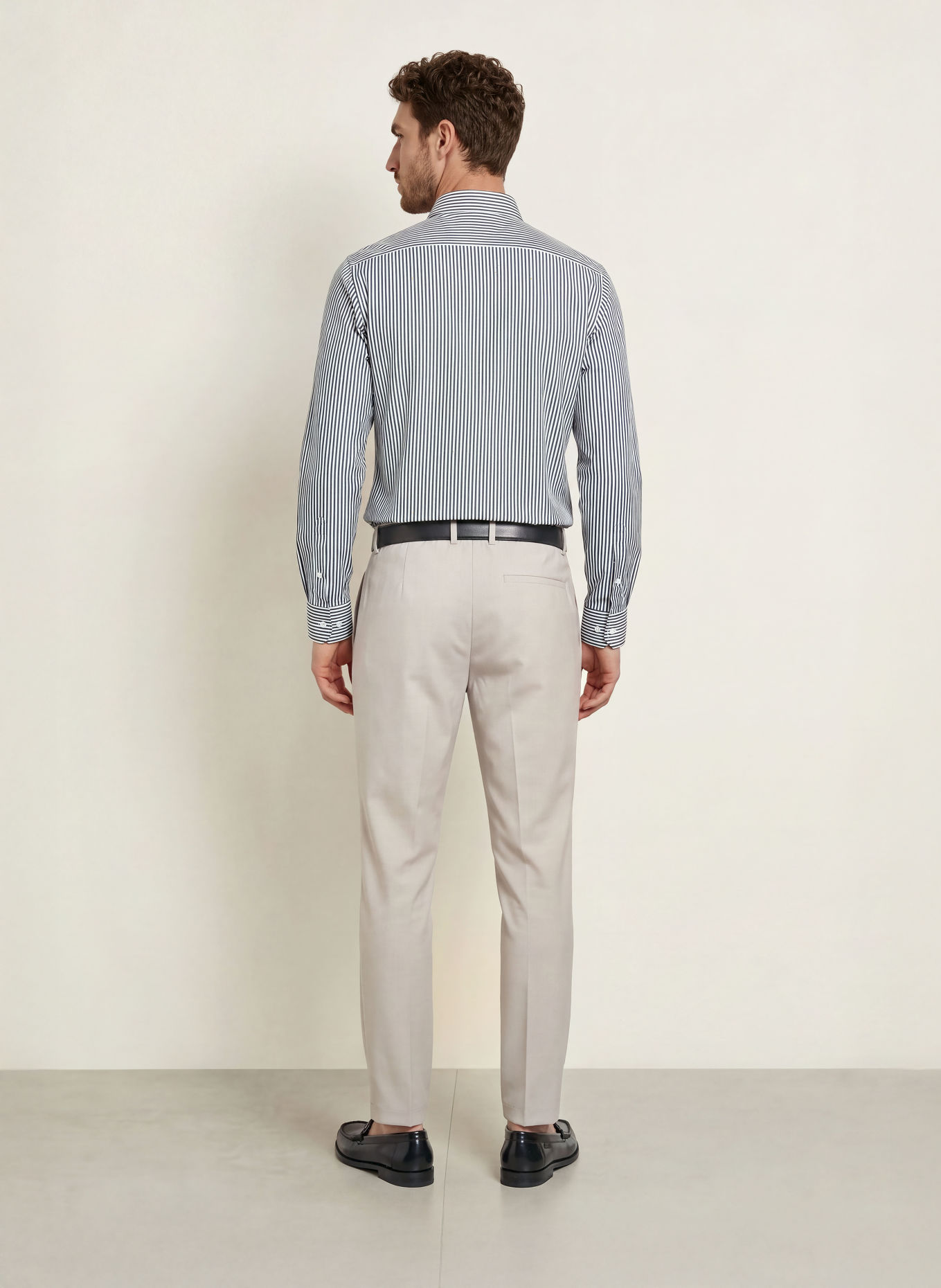 BOSS JOE Regular Fit Shirt: DARK GREEN / WHITE