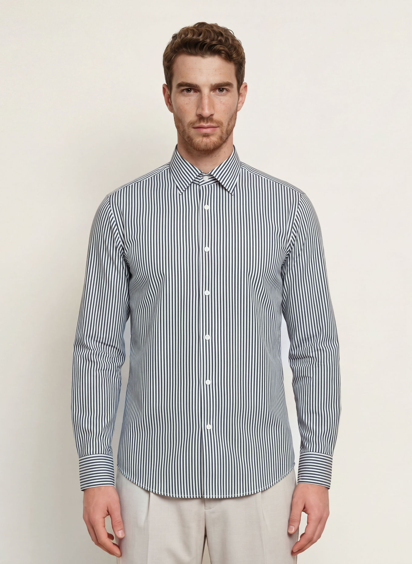 BOSS JOE Regular Fit Shirt: DARK GREEN / WHITE