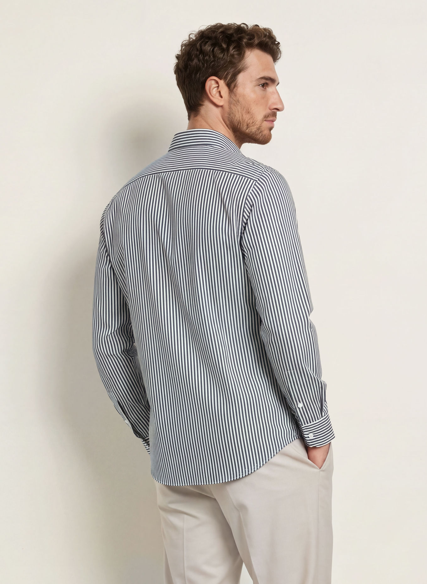 BOSS JOE Regular Fit Shirt: DARK GREEN / WHITE