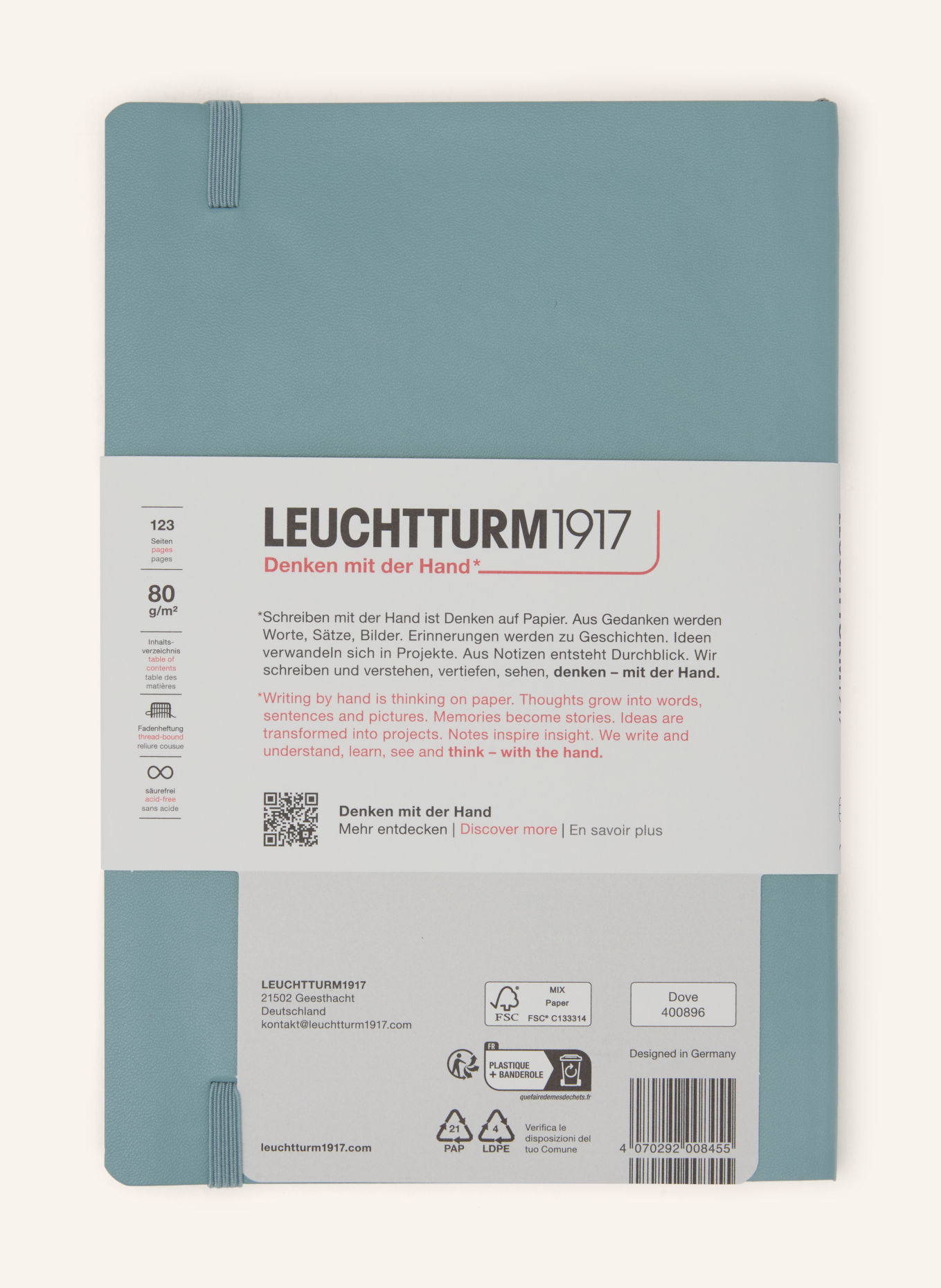 LEUCHTTURM1917 Notizbuch MEDIUM SOFTCOVER: BLAUGRAU