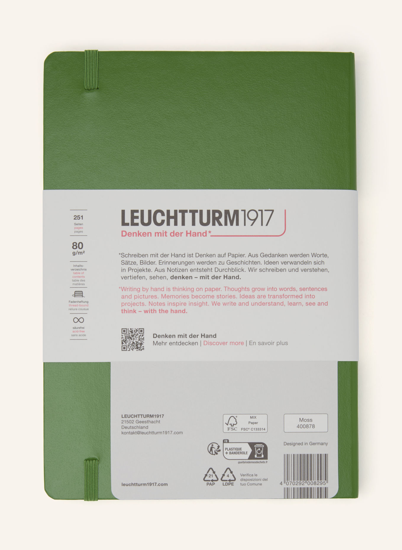 LEUCHTTURM1917 Notizbuch MEDIUM HARDCOVER: GRÜN