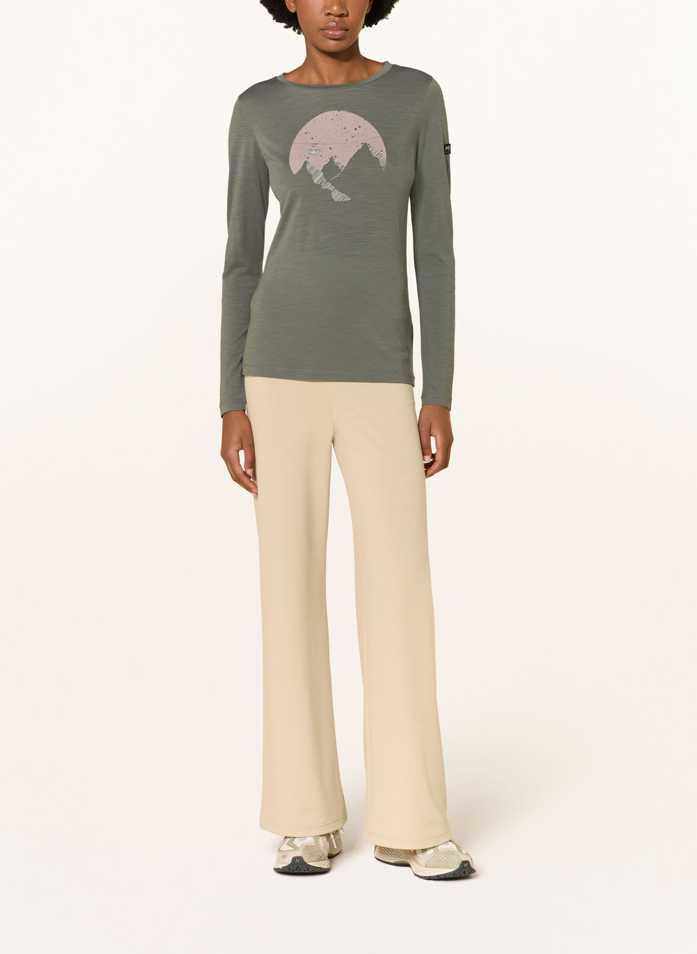 super.natural GONDOLA long sleeve shirt with merino wool: DARK GRAY