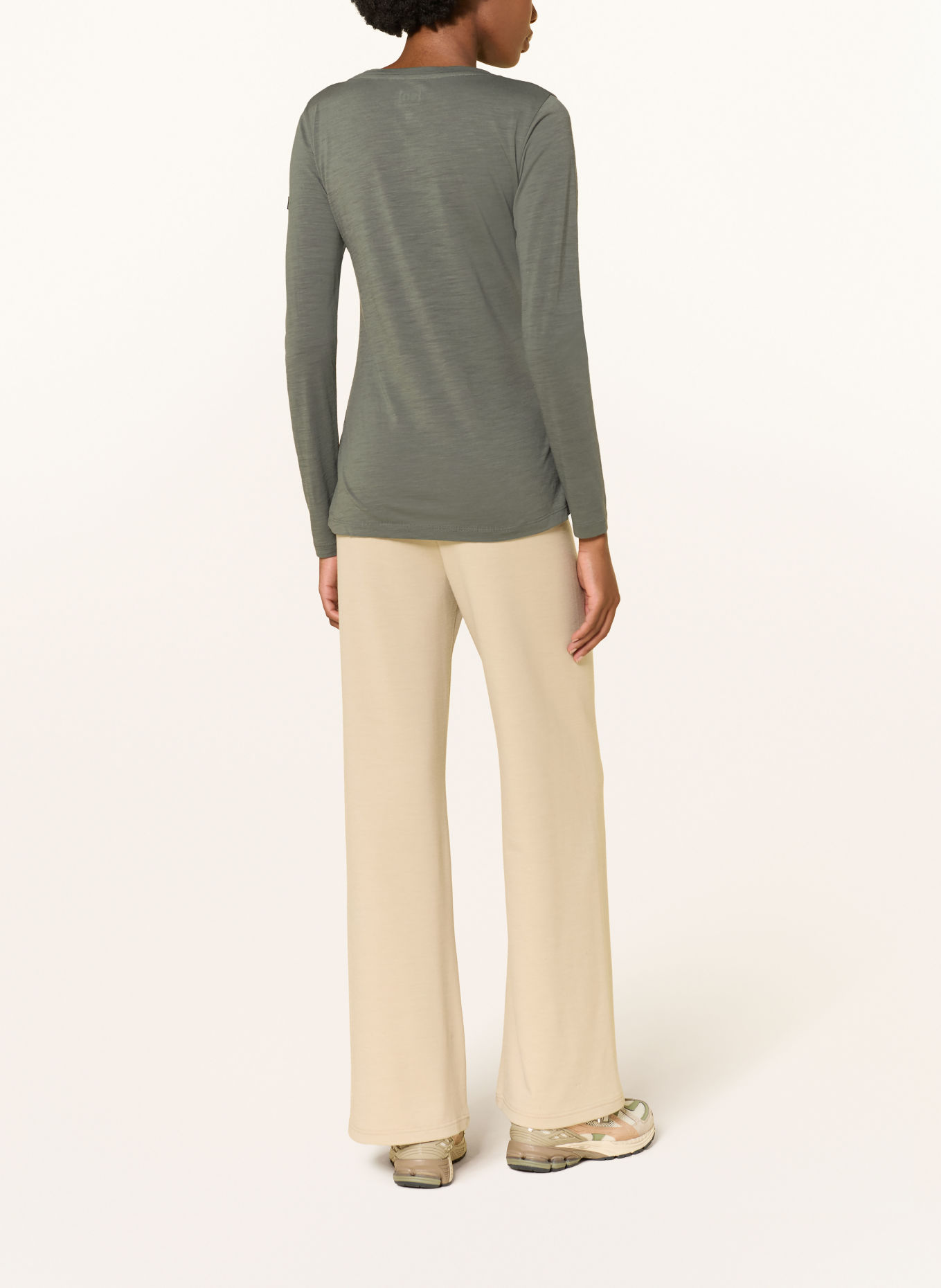 super.natural GONDOLA long sleeve shirt with merino wool: DARK GRAY