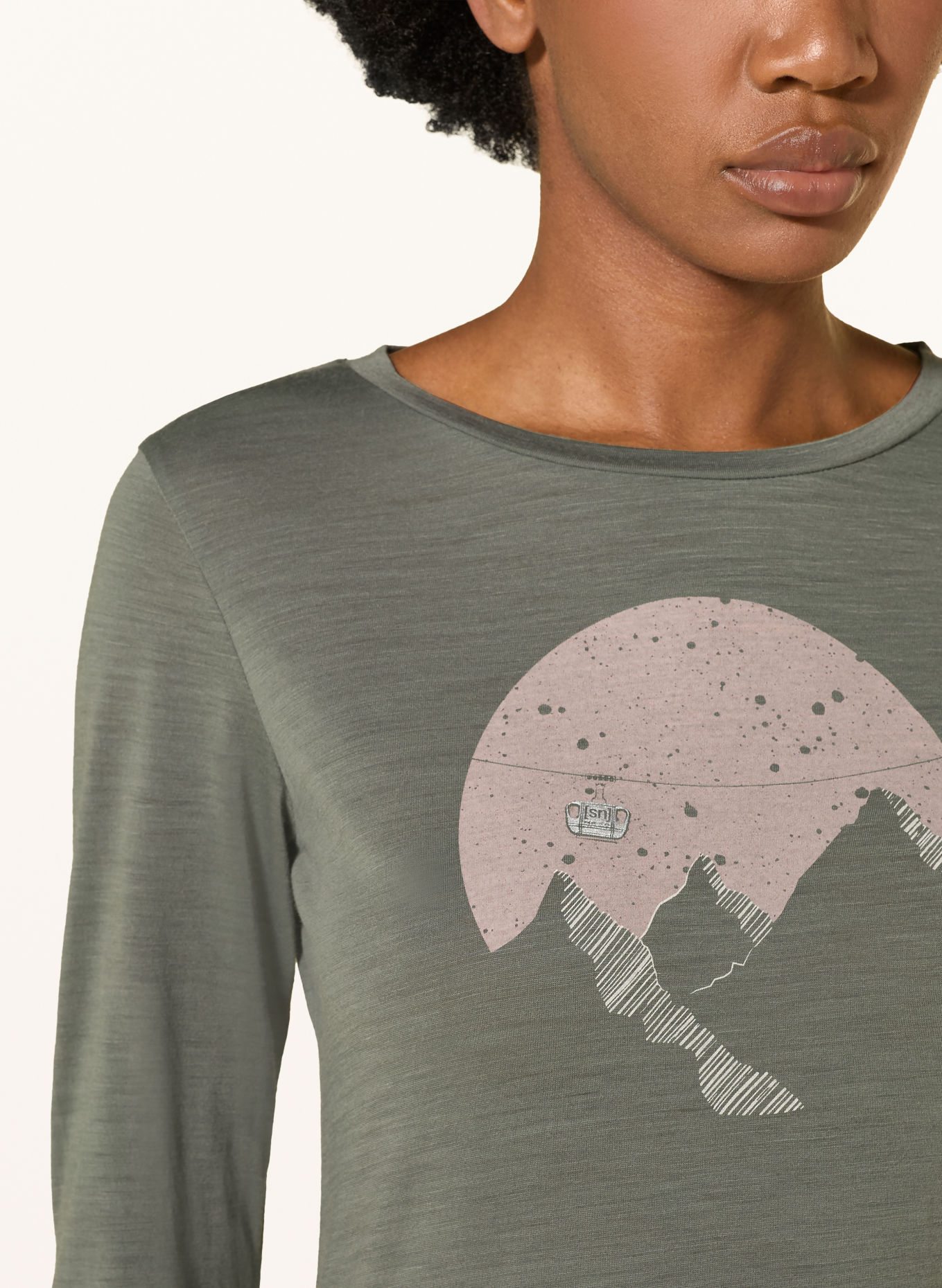 super.natural GONDOLA long sleeve shirt with merino wool: DARK GRAY
