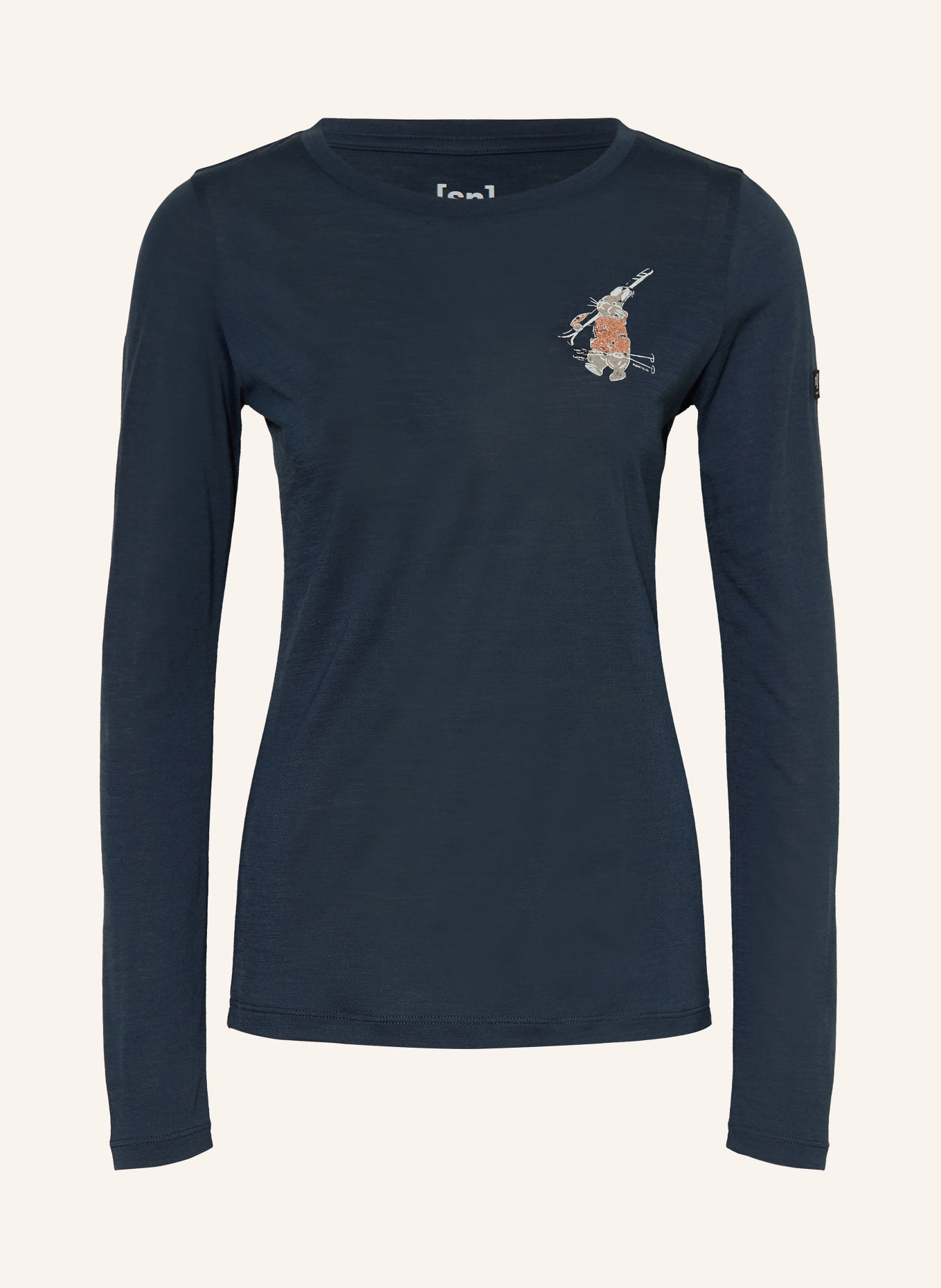 super.natural Functioneel shirt LIL SKI BUNNY met merinowol: DONKERBLAUW