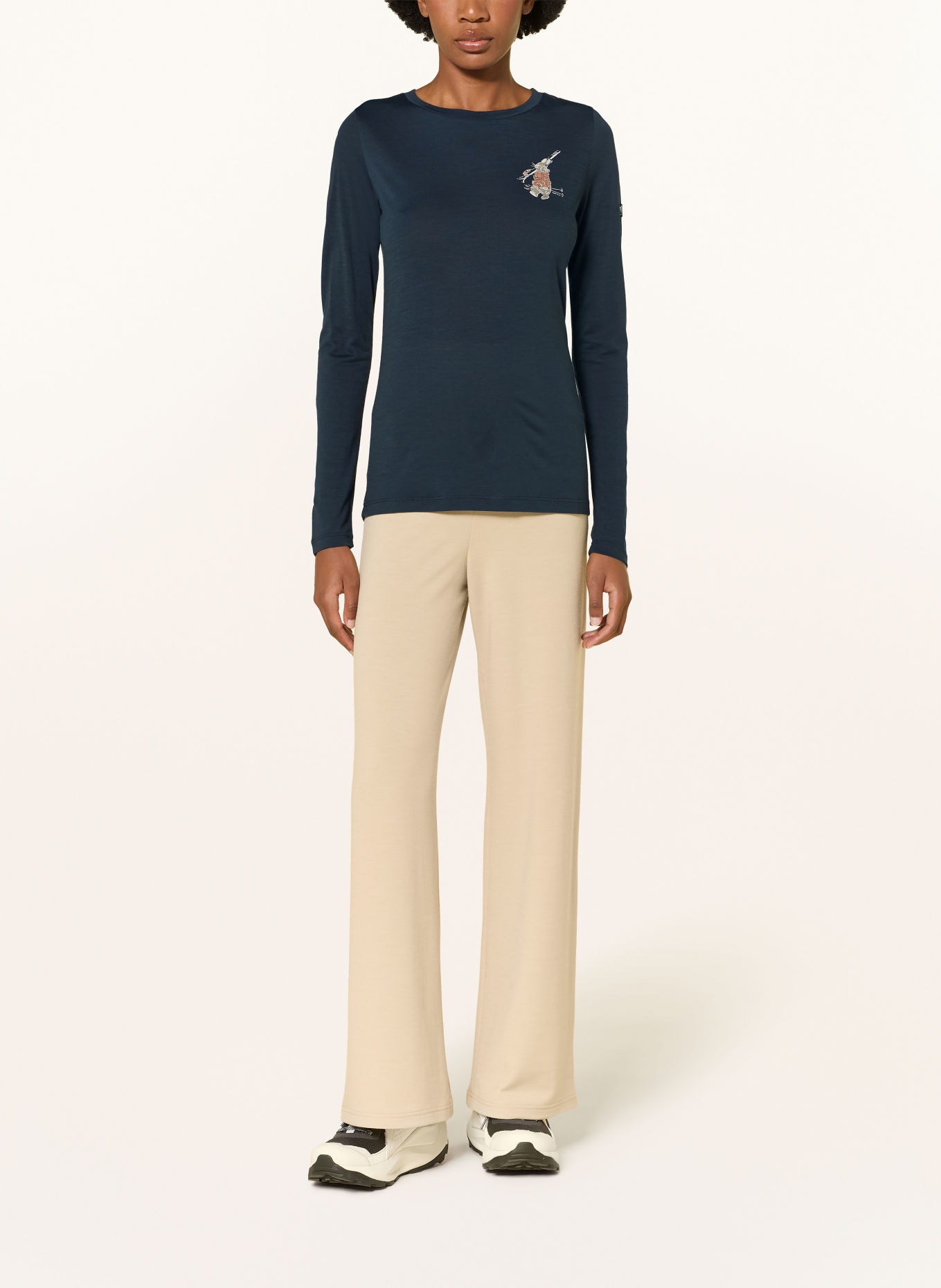 super.natural Functioneel shirt LIL SKI BUNNY met merinowol: DONKERBLAUW