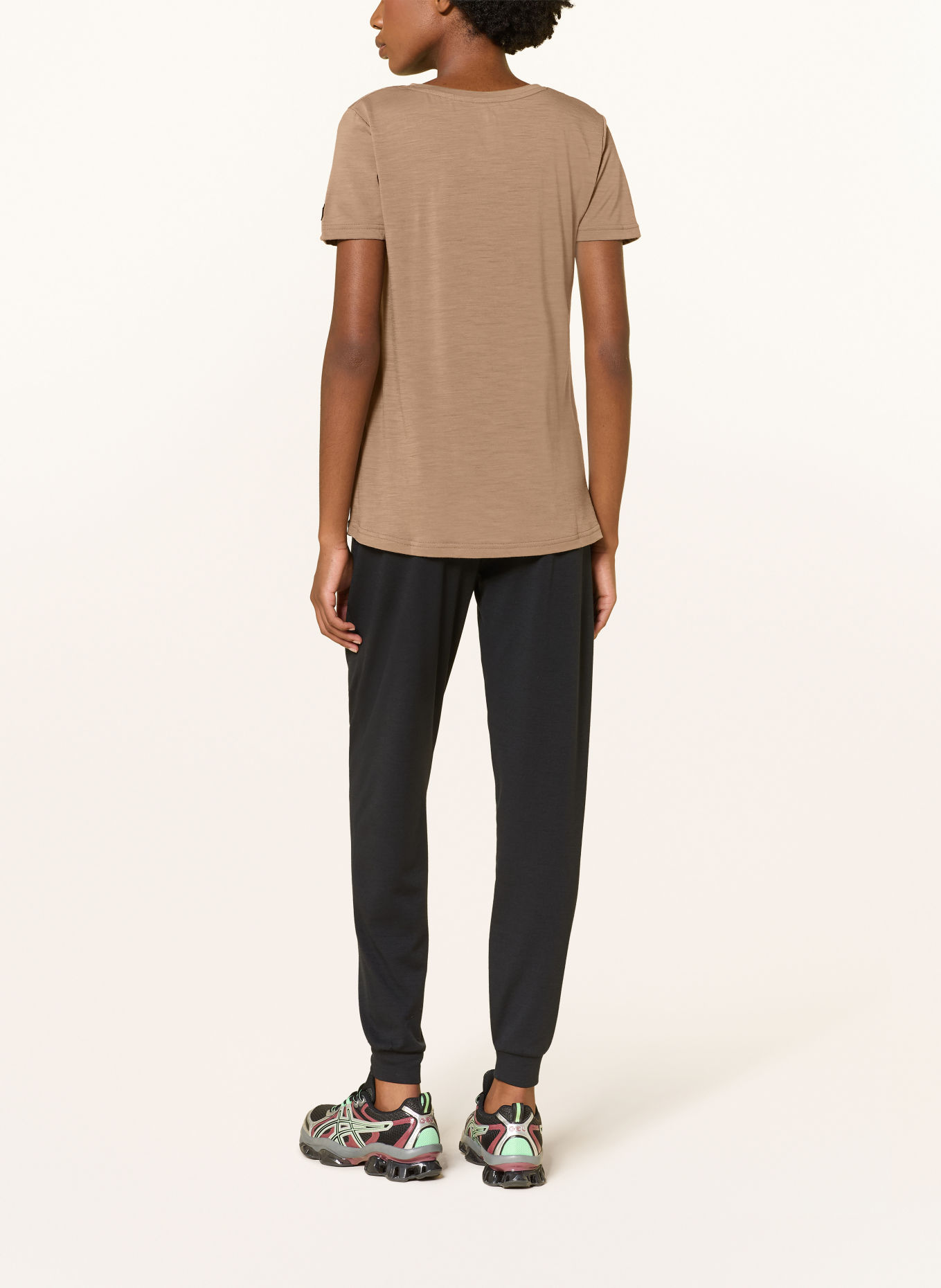 super.natural T-shirt TREE OF KNOWLEDGE with merino wool: BEIGE / ROSE GOLD