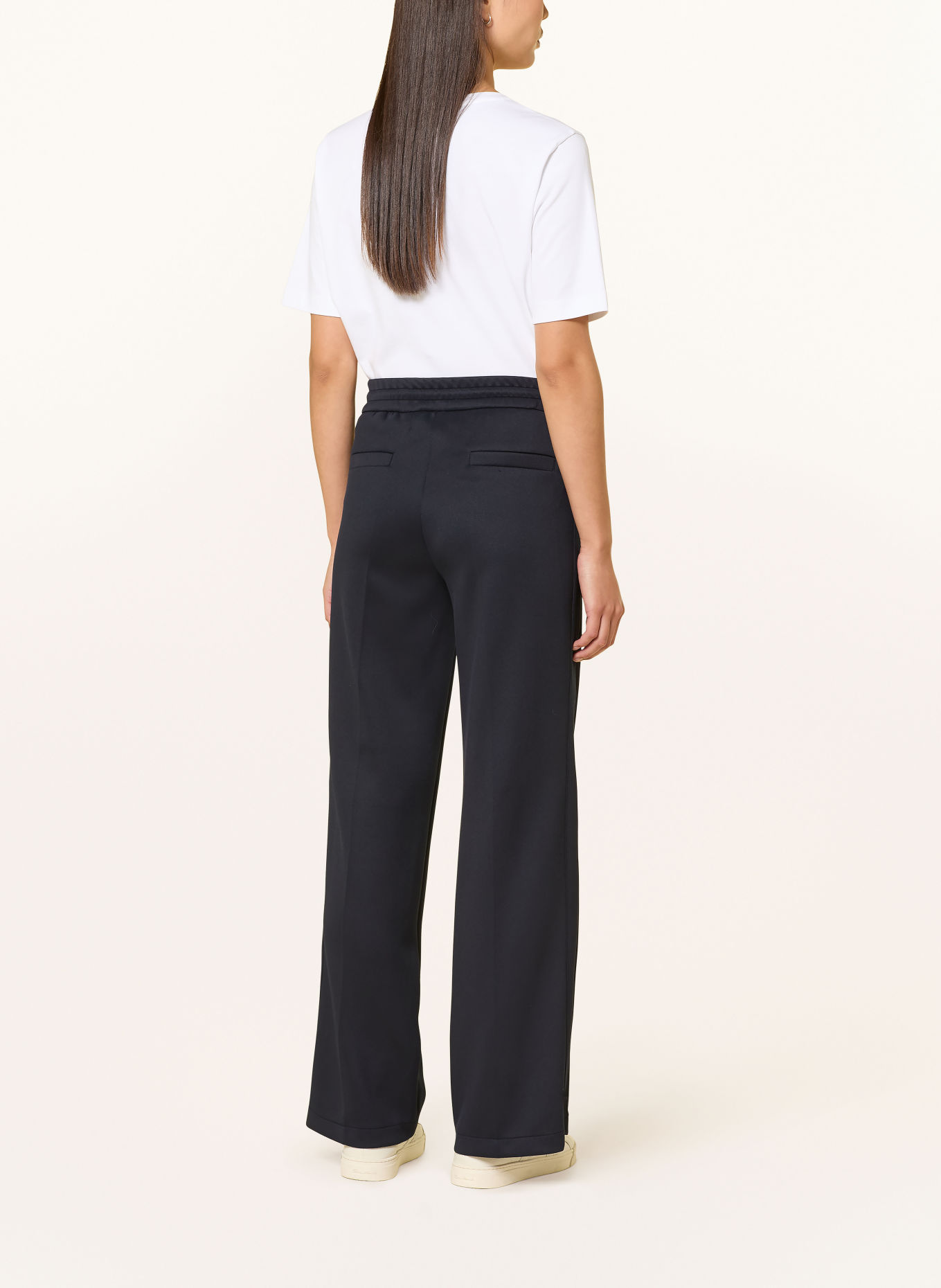 CAMBIO AMELIA jogger style trousers: DARK BLUE / DARK RED