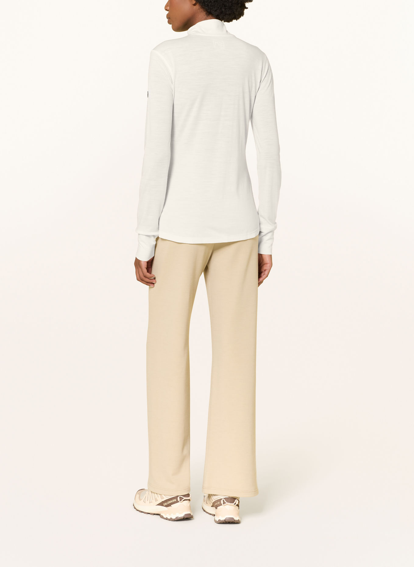 super.natural TUNDRA 175 TURTLENECK long sleeve shirt with merino wool: CREAM