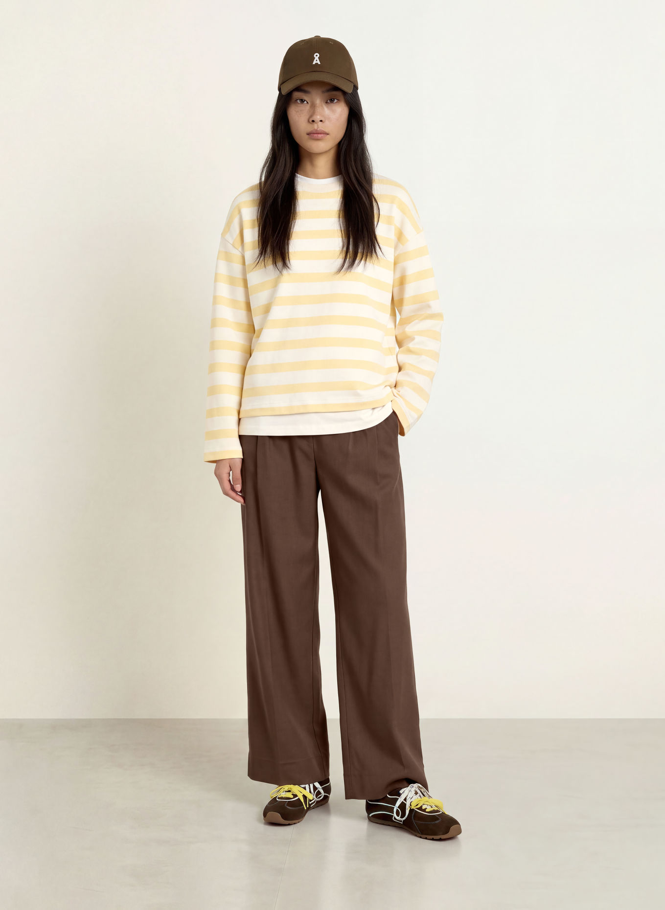 ARMEDANGELS KAAYUA wide-leg pants: DARK BROWN
