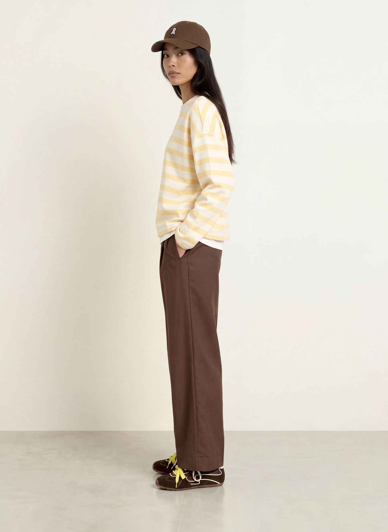 ARMEDANGELS KAAYUA wide-leg pants: DARK BROWN
