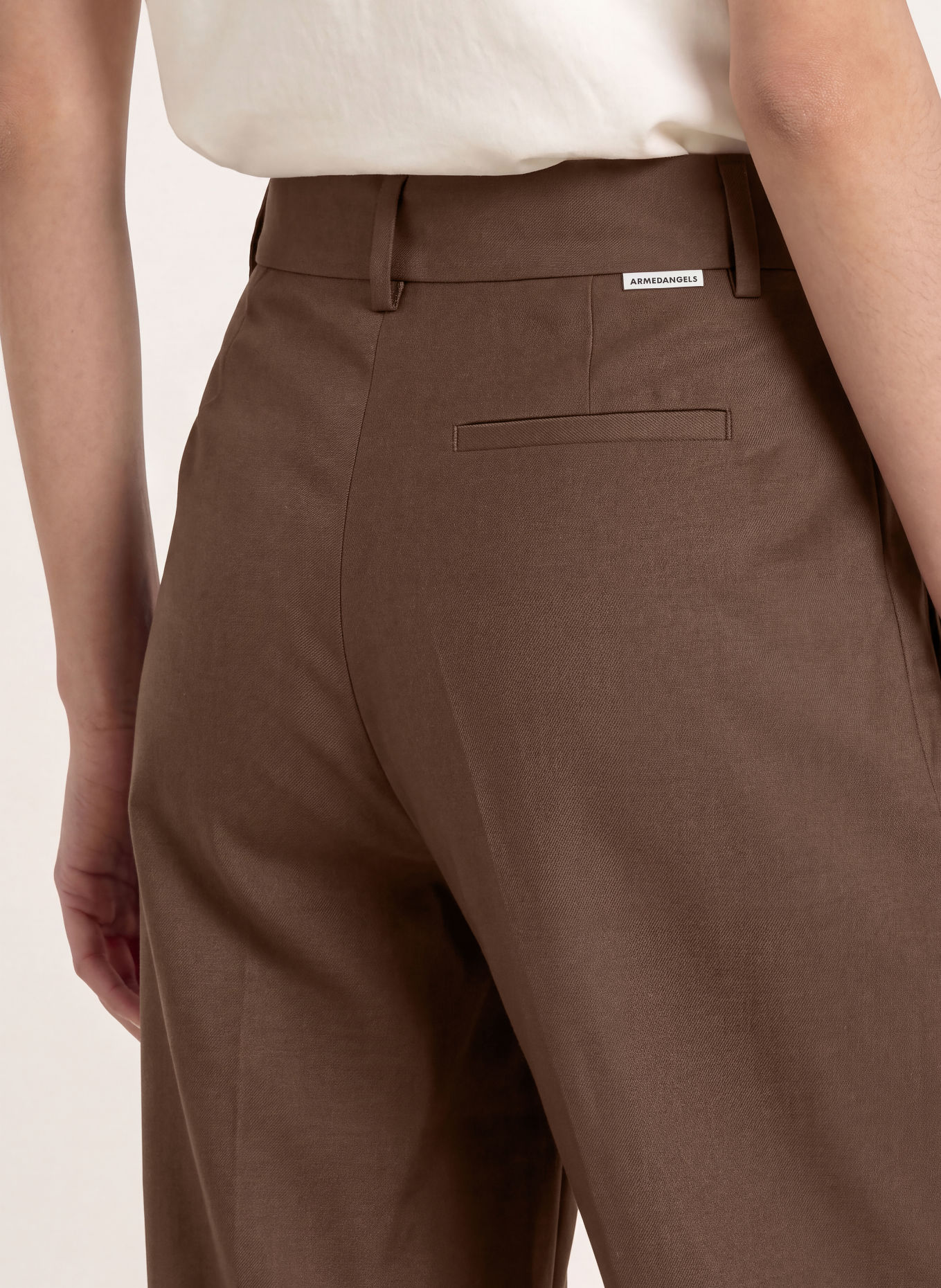 ARMEDANGELS KAAYUA wide-leg pants: DARK BROWN
