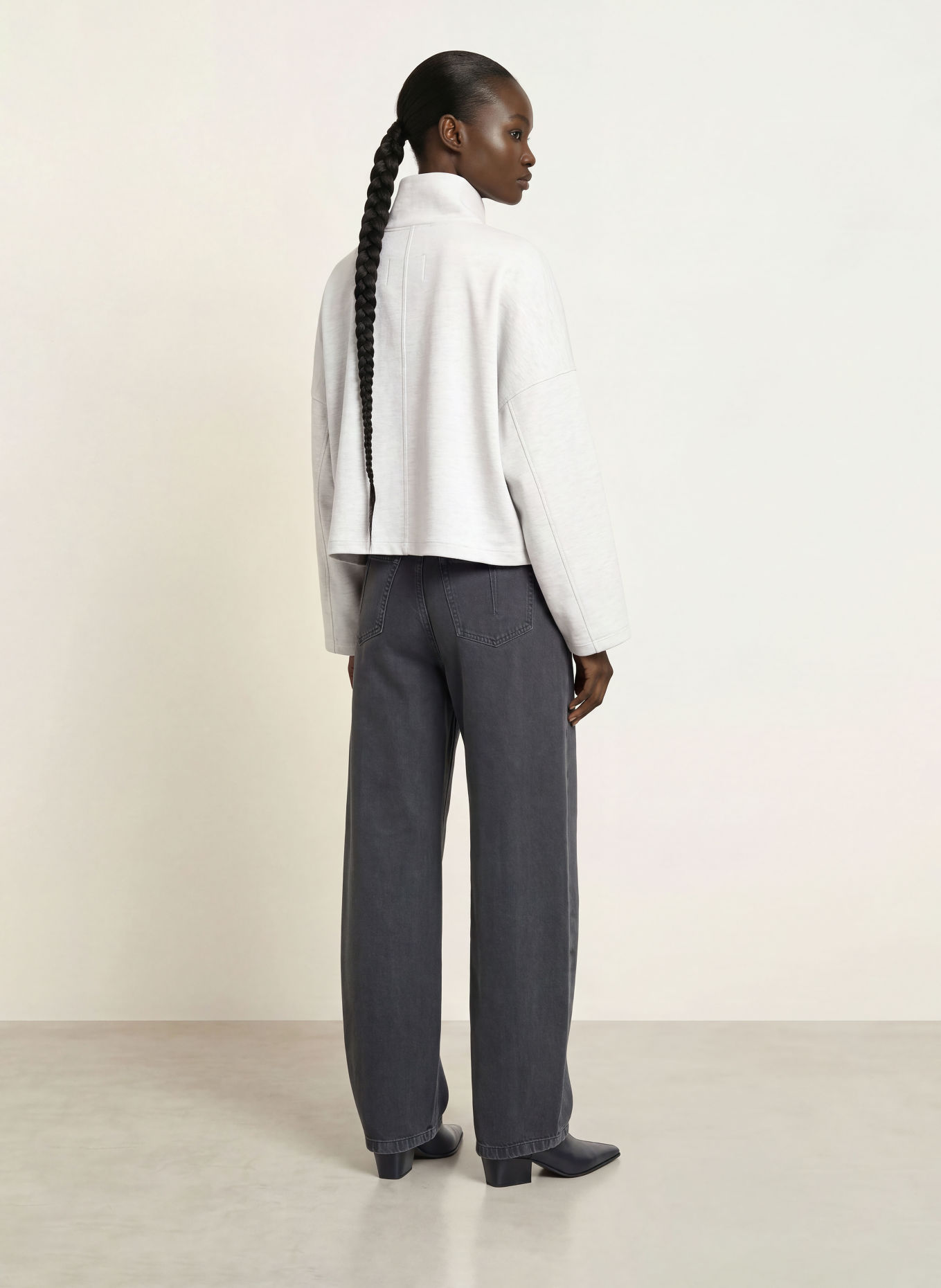 DRYKORN ELSTOW box jacket made of jersey: GRAY