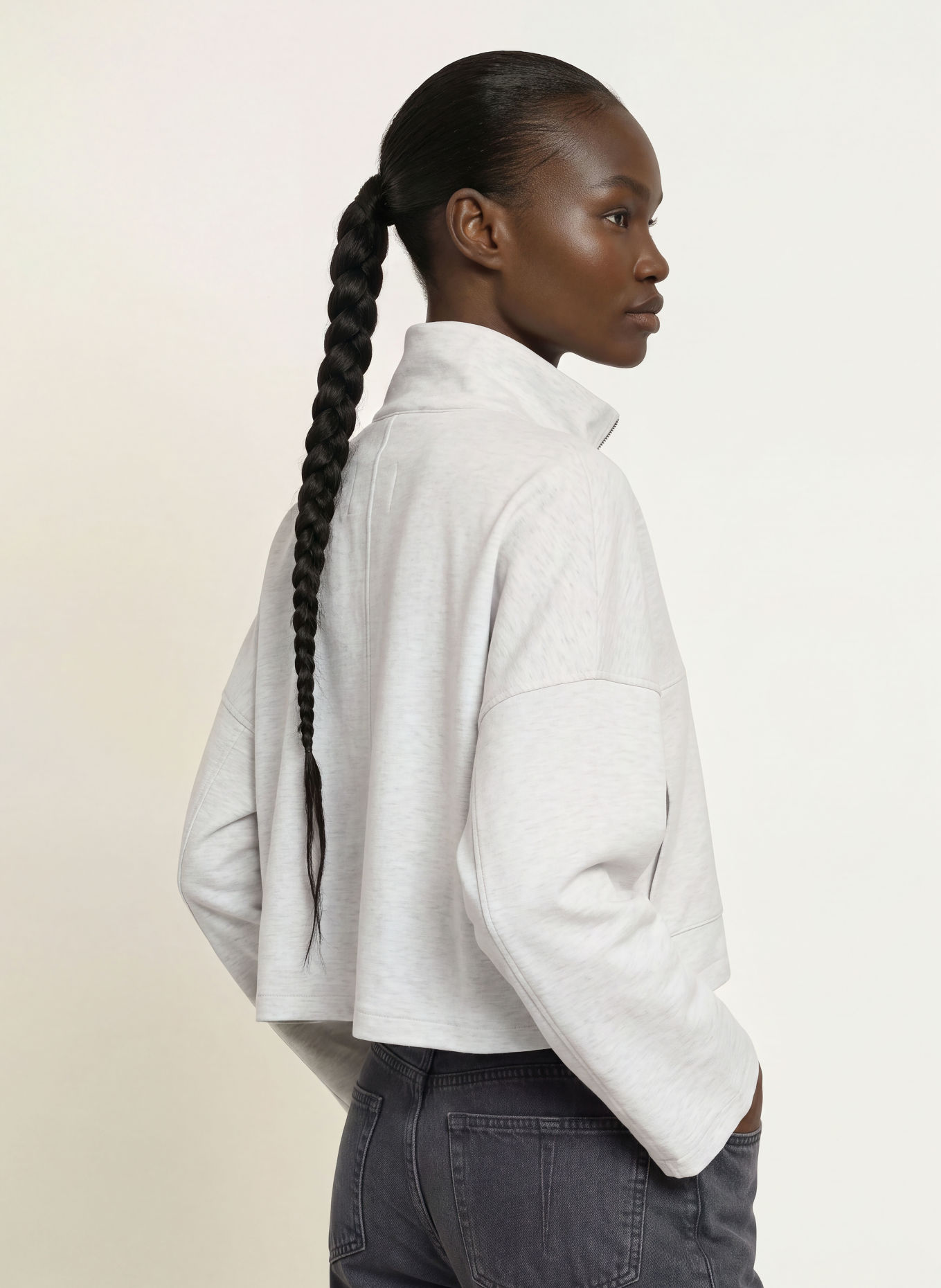 DRYKORN ELSTOW box jacket made of jersey: GRAY