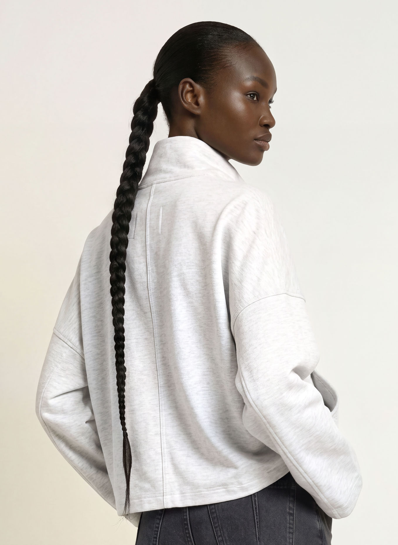 DRYKORN ELSTOW box jacket made of jersey: GRAY