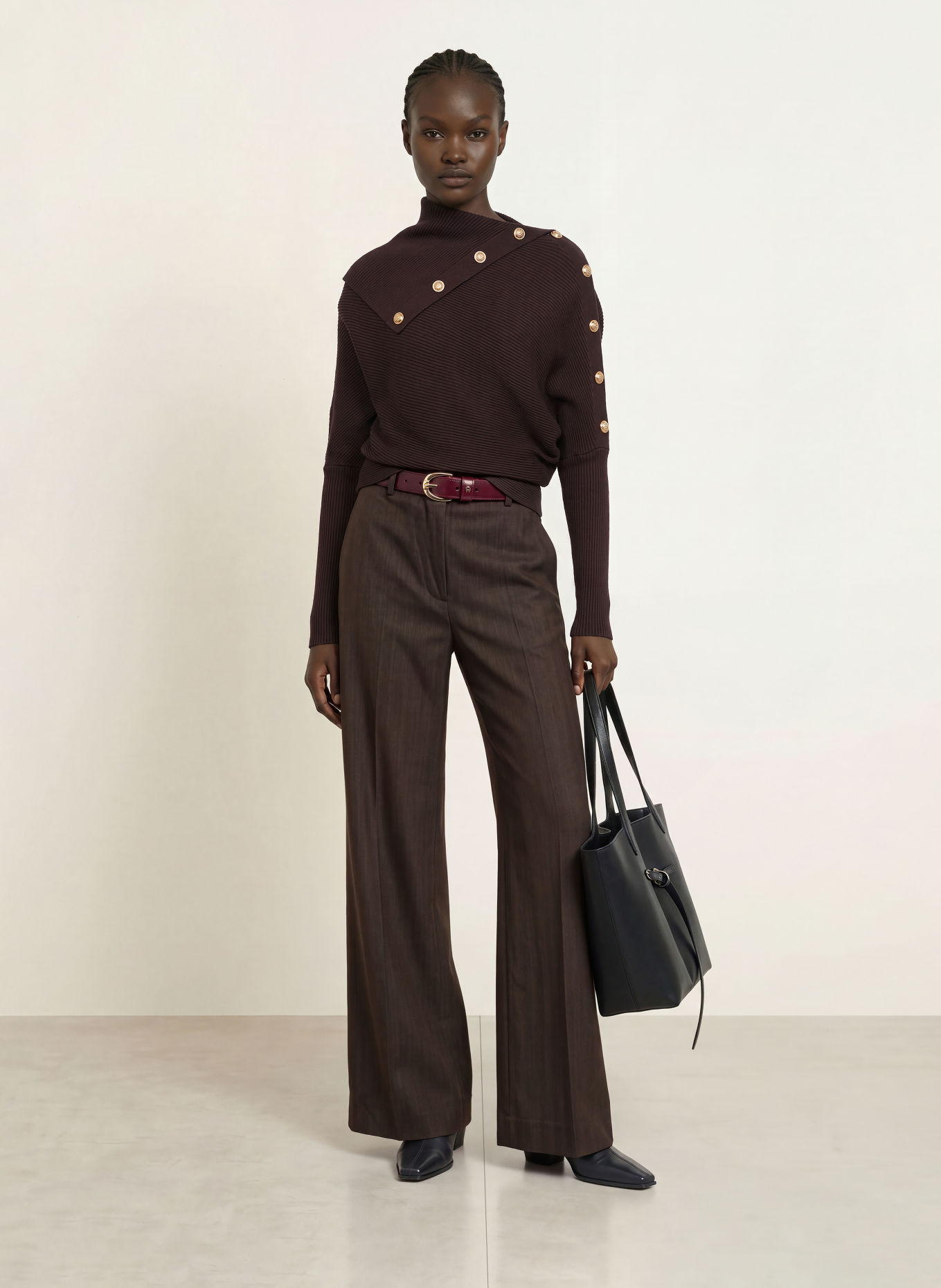 REISS Pullover LEXI: SCHWARZ / GOLD