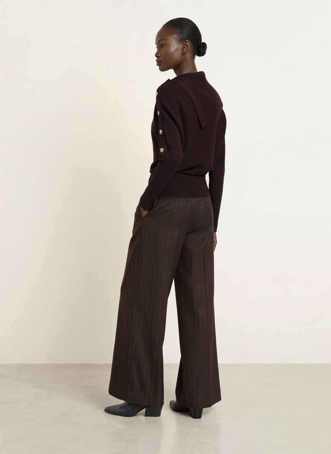 REISS Pullover LEXI: SCHWARZ / GOLD